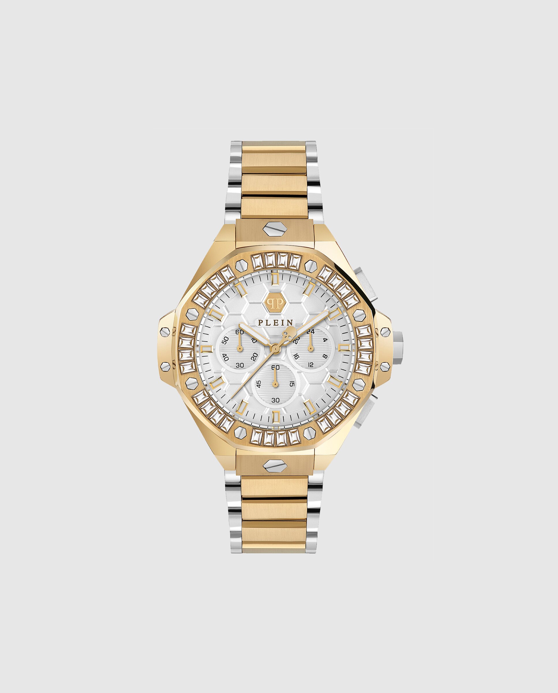 Imagem 0 de Relógio Plein Chrono Royal 46 Mm Pwpsa0324 de Aço e Pulseira Prateada