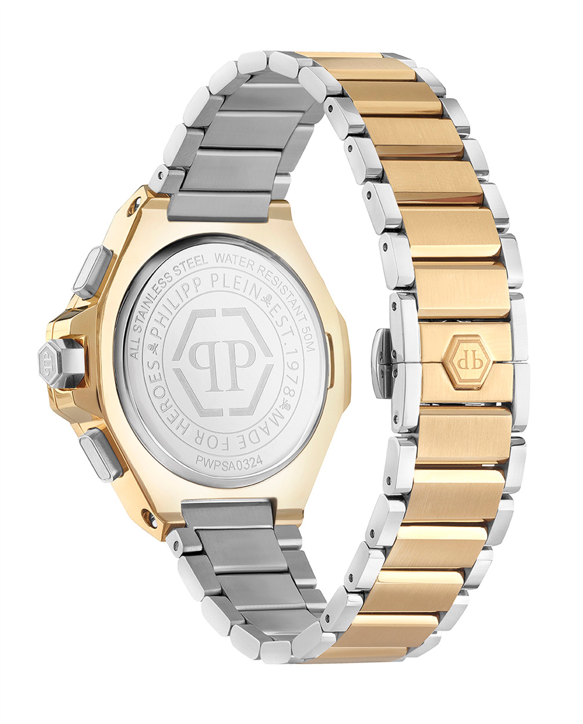 Relógio Plein Chrono Royal 46 Mm Pwpsa0324 de Aço e Pulseira Prateada Prata-2