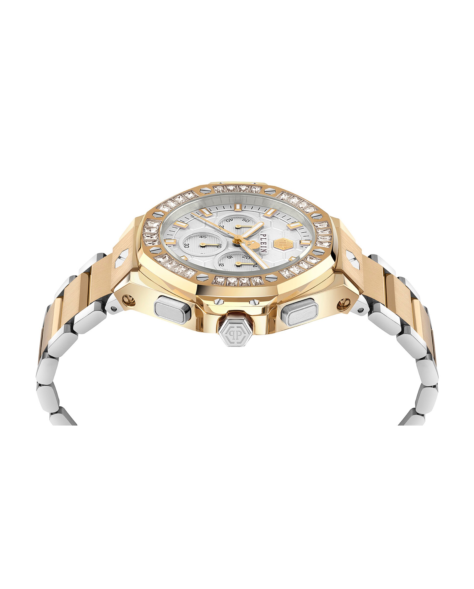 Relógio Plein Chrono Royal 46 Mm Pwpsa0324 de Aço e Pulseira Prateada Prata-3
