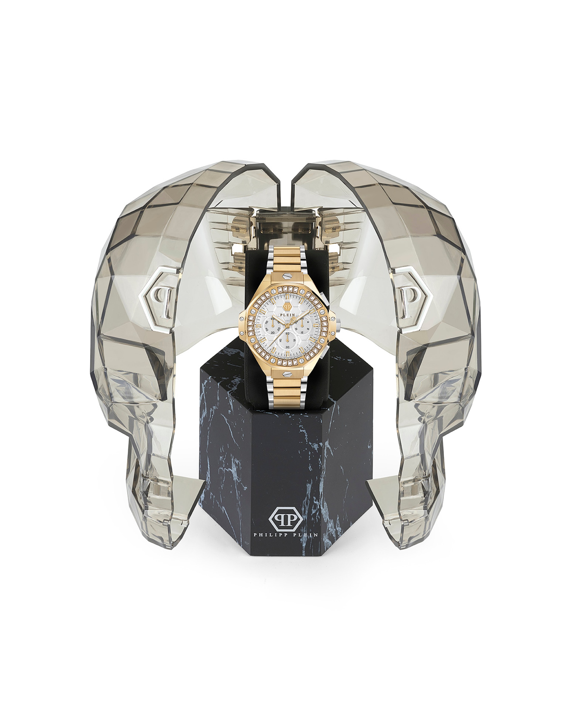 Relógio Plein Chrono Royal 46 Mm Pwpsa0324 de Aço e Pulseira Prateada Prata-4