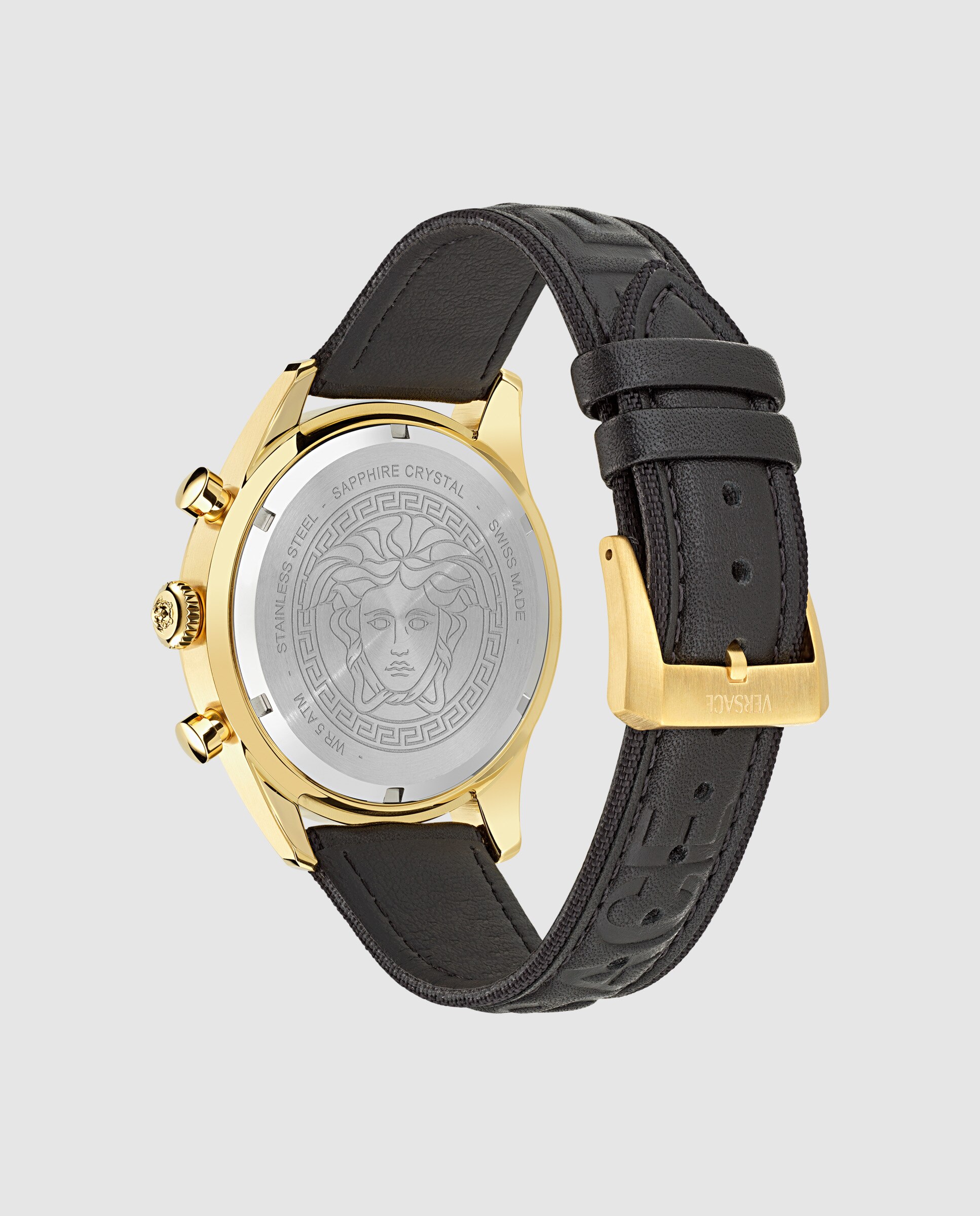 Relógio Chrono Master Ve8r00224 de Pele e Bracelete Preta Preto-3