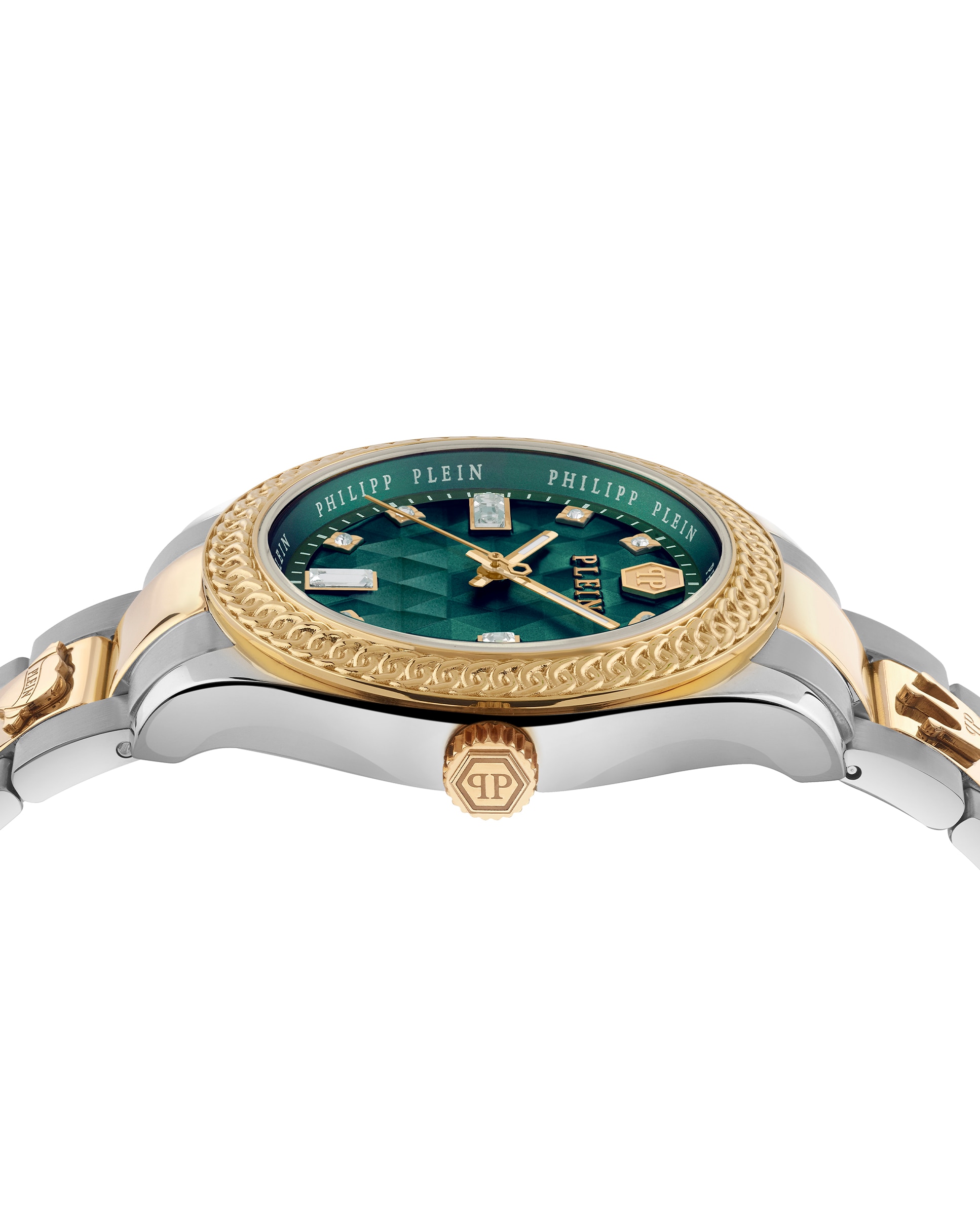 Relógio de Mulher Queen Pwcda0524 de Aço e Bracelete Prateada/cinzento Prata-3