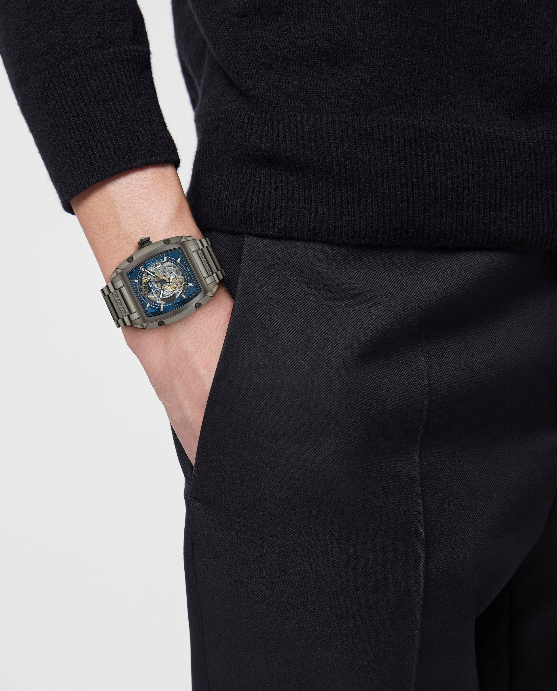 Relógio Dominus Sktl Ve9j00224 Automático de Aço e Bracelete em Cinzento Cinzento-5