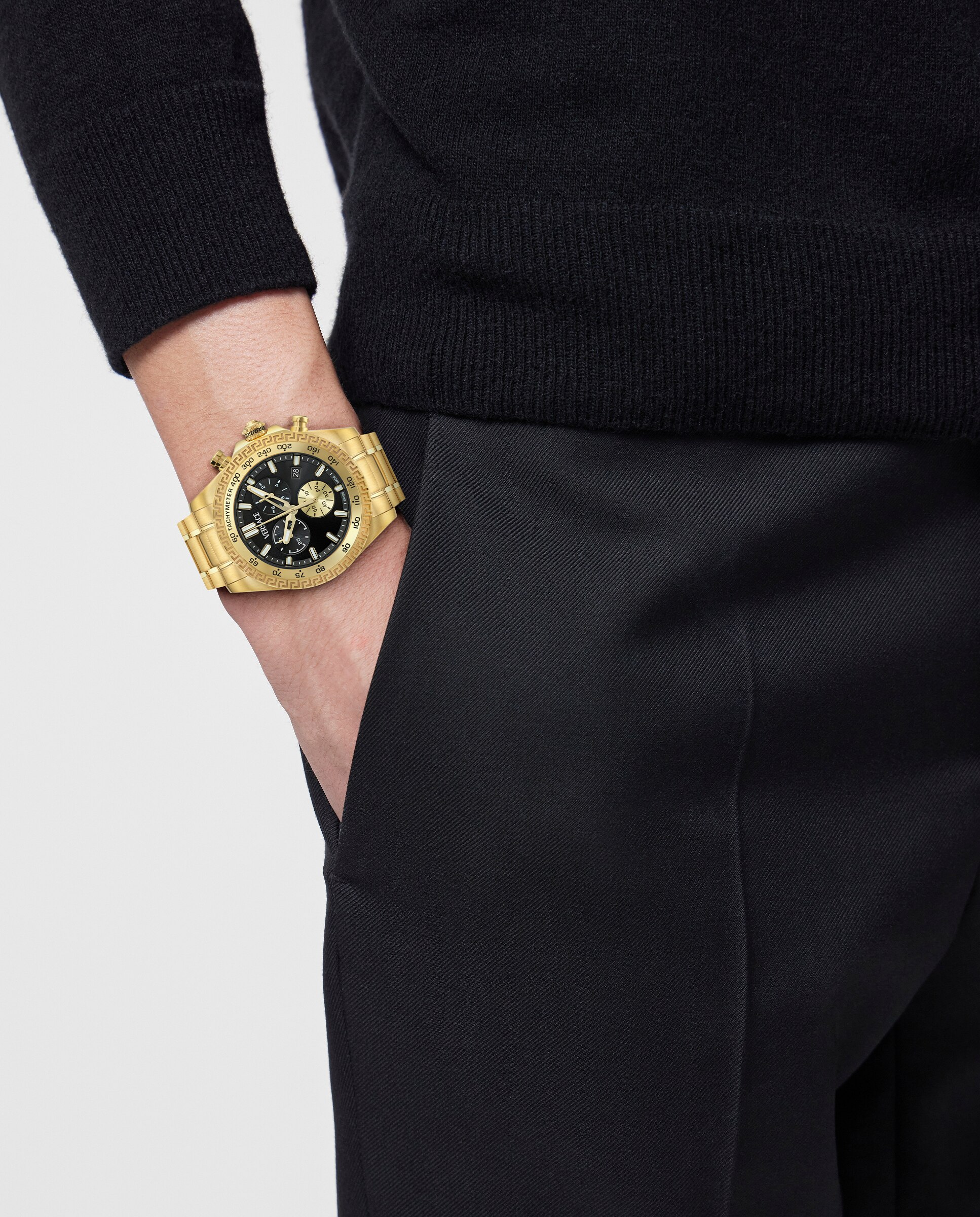 Relógio Chrono X Ve9k00524 de Aço e Bracelete Dourada Ouro-4