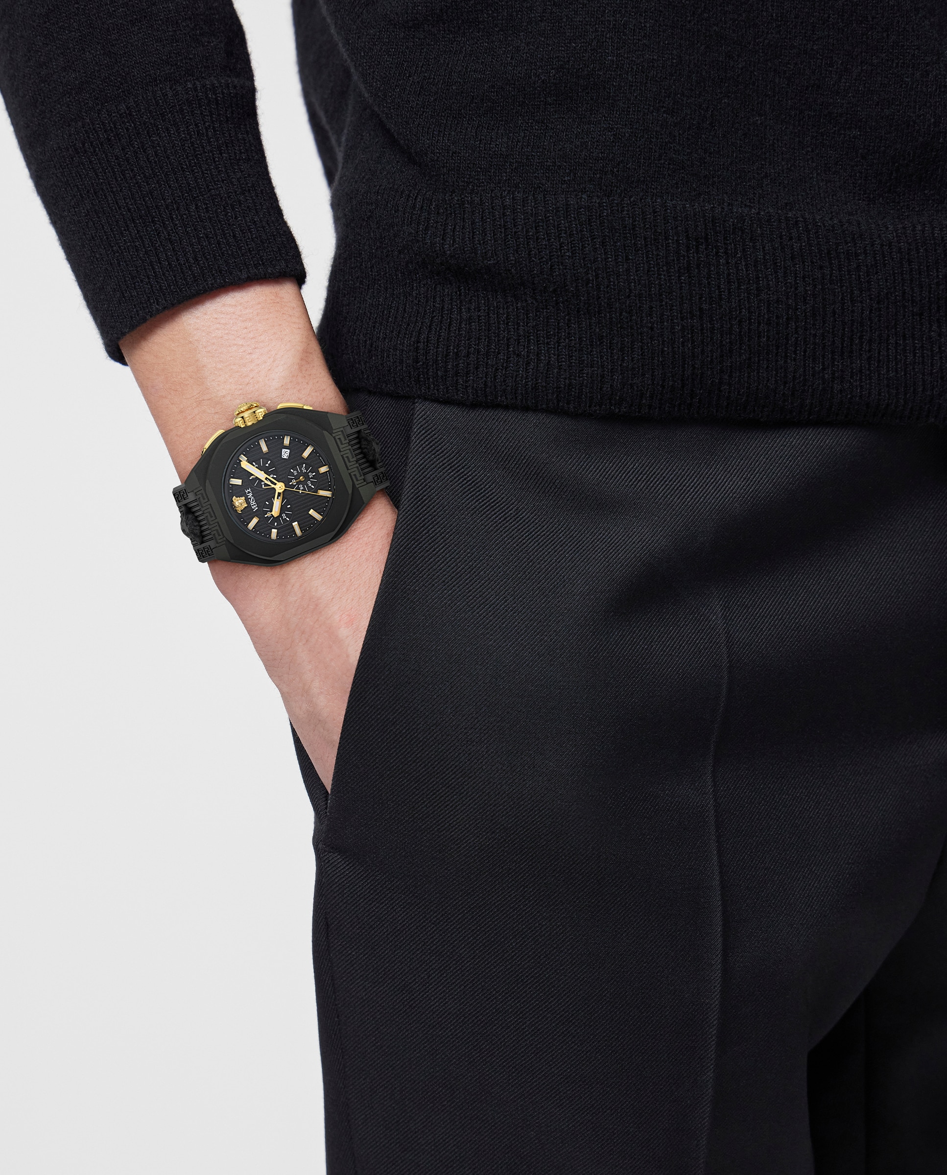 Relógio V-legend Chr Ve9l00124 de Poliuretano e Correia em Preto Preto-5