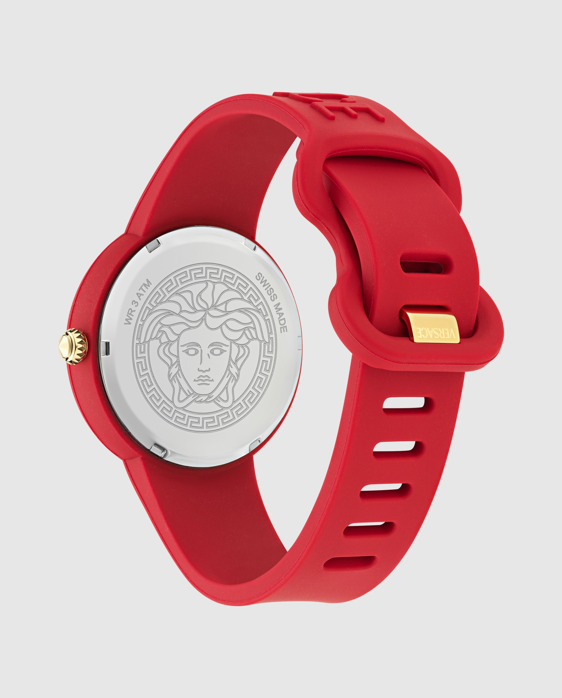 Relógio Unissexo Medusa Pop Ve8j00324 de Silicone e Bracelete Vermelha Vermelho-3