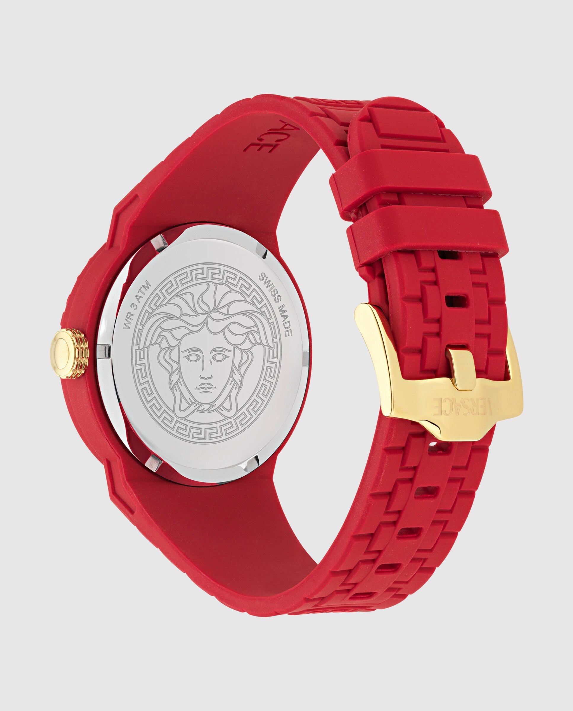 Relógio de Homem V-pop Special Veefa0124 de Silicona e Correia Vermelha Vermelho-3