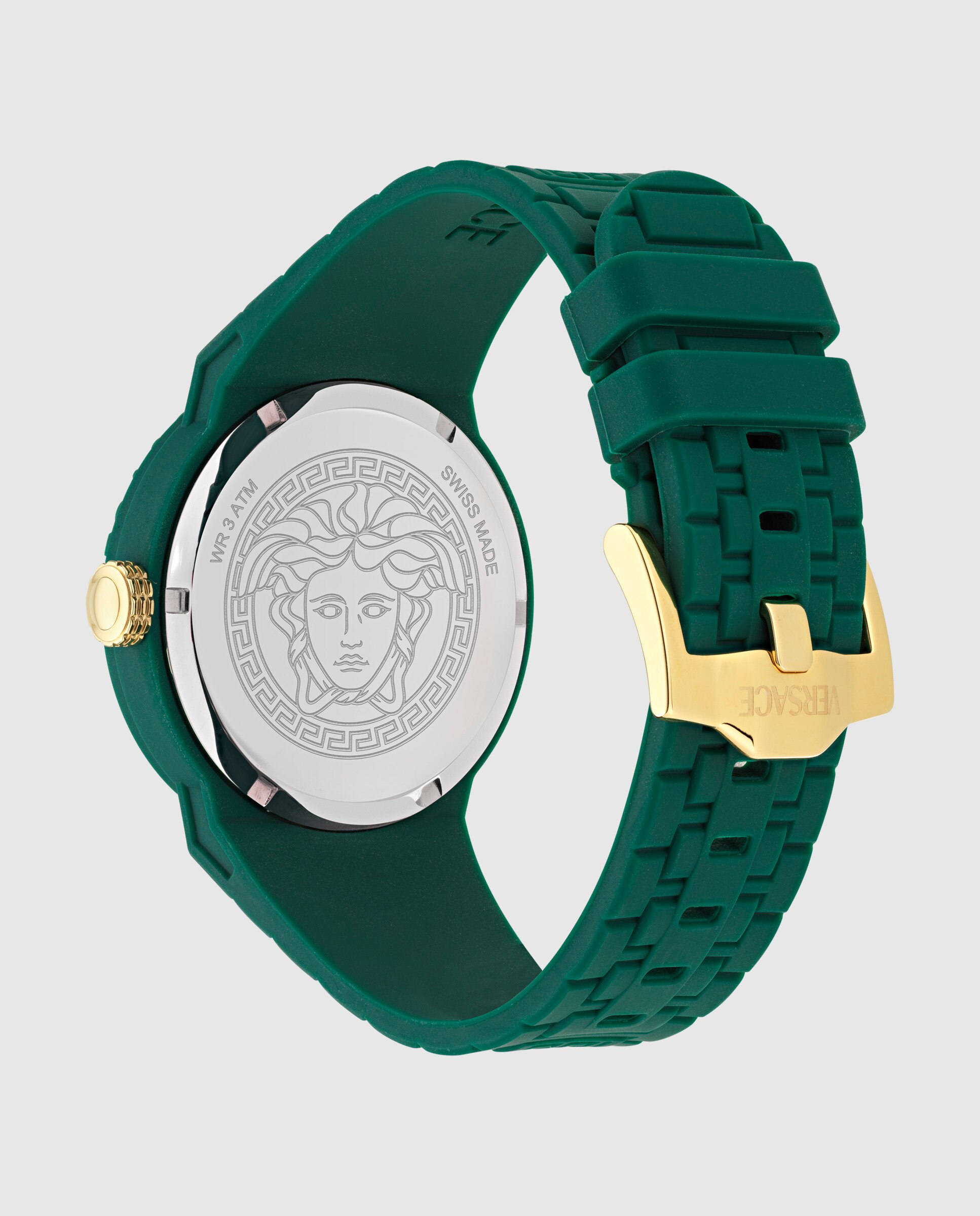 Relógio V-pop Special Veefa0224 de Silicone e Bracelete Verde Verde-3