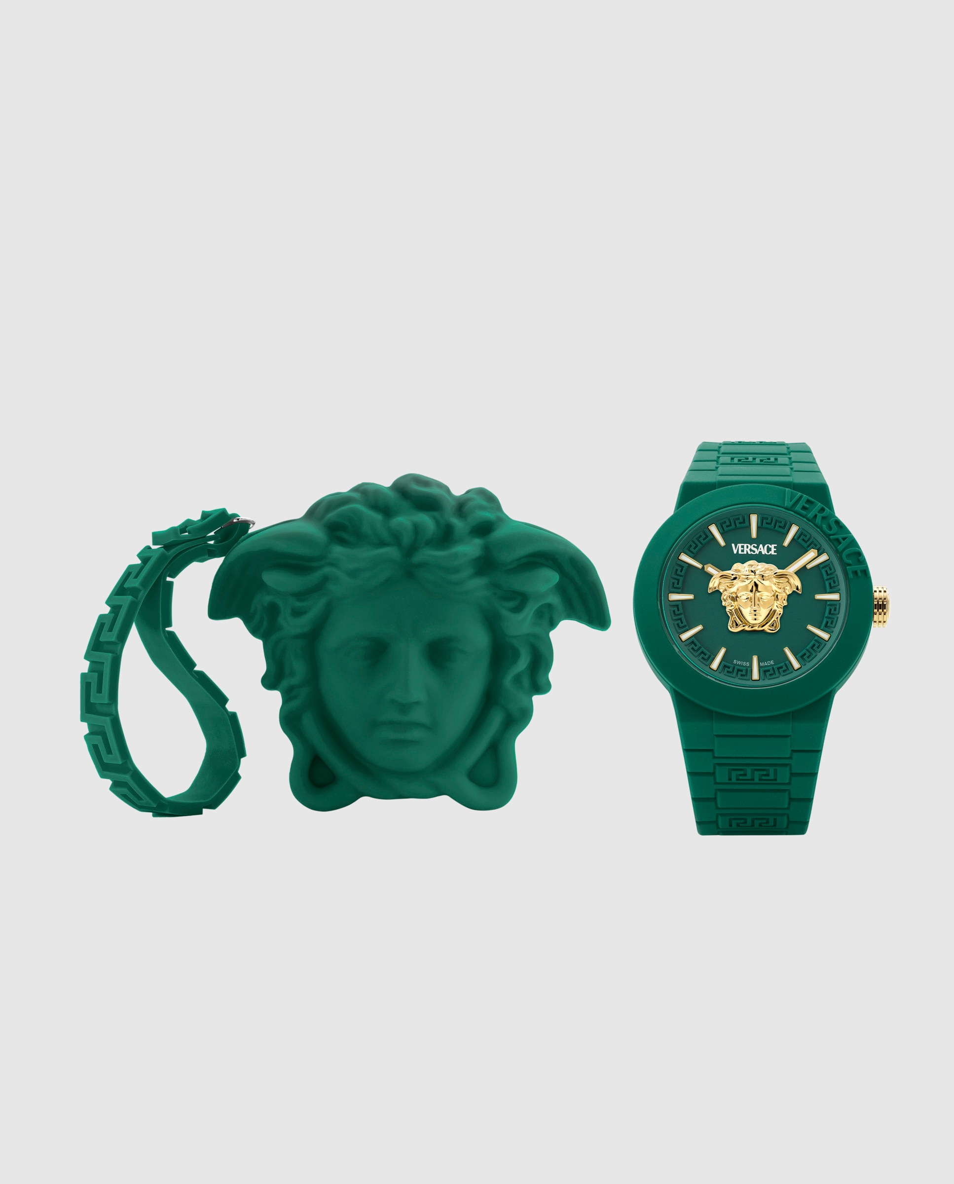 Relógio V-pop Special Veefa0224 de Silicone e Bracelete Verde Verde-5