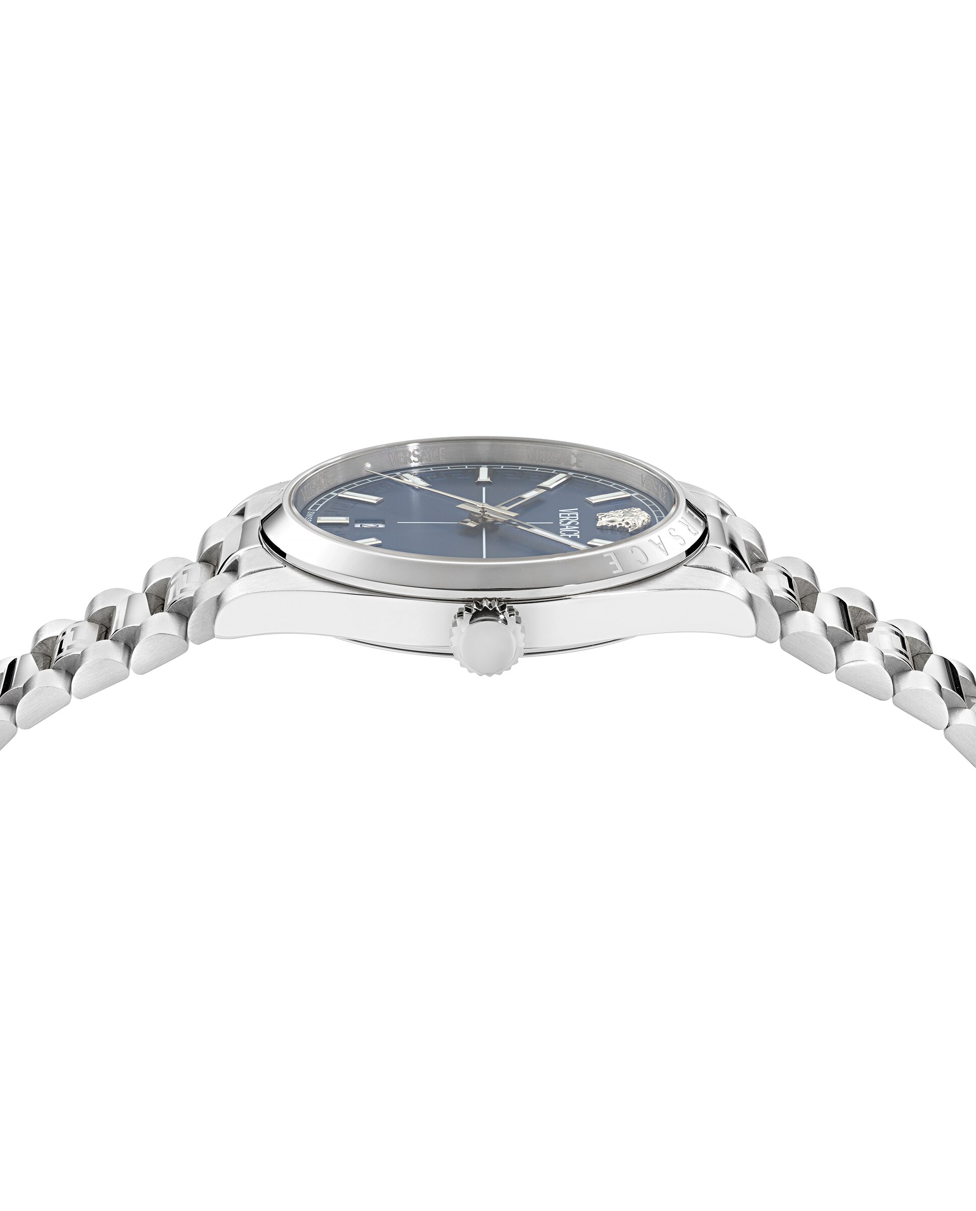 Relógio Versace Millenyium Gent Ve0g00325 de Aço e Bracelete Prateada/cinzento Prata-3