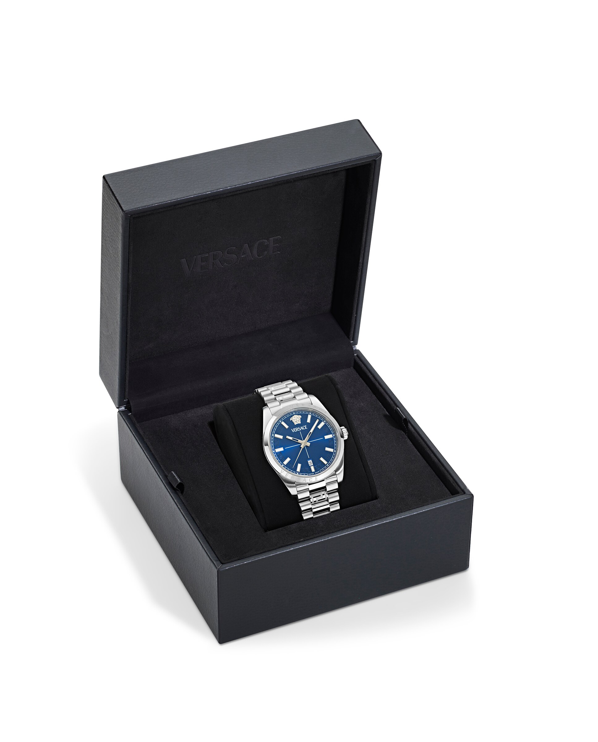 Relógio Versace Millenyium Gent Ve0g00325 de Aço e Bracelete Prateada/cinzento Prata-4
