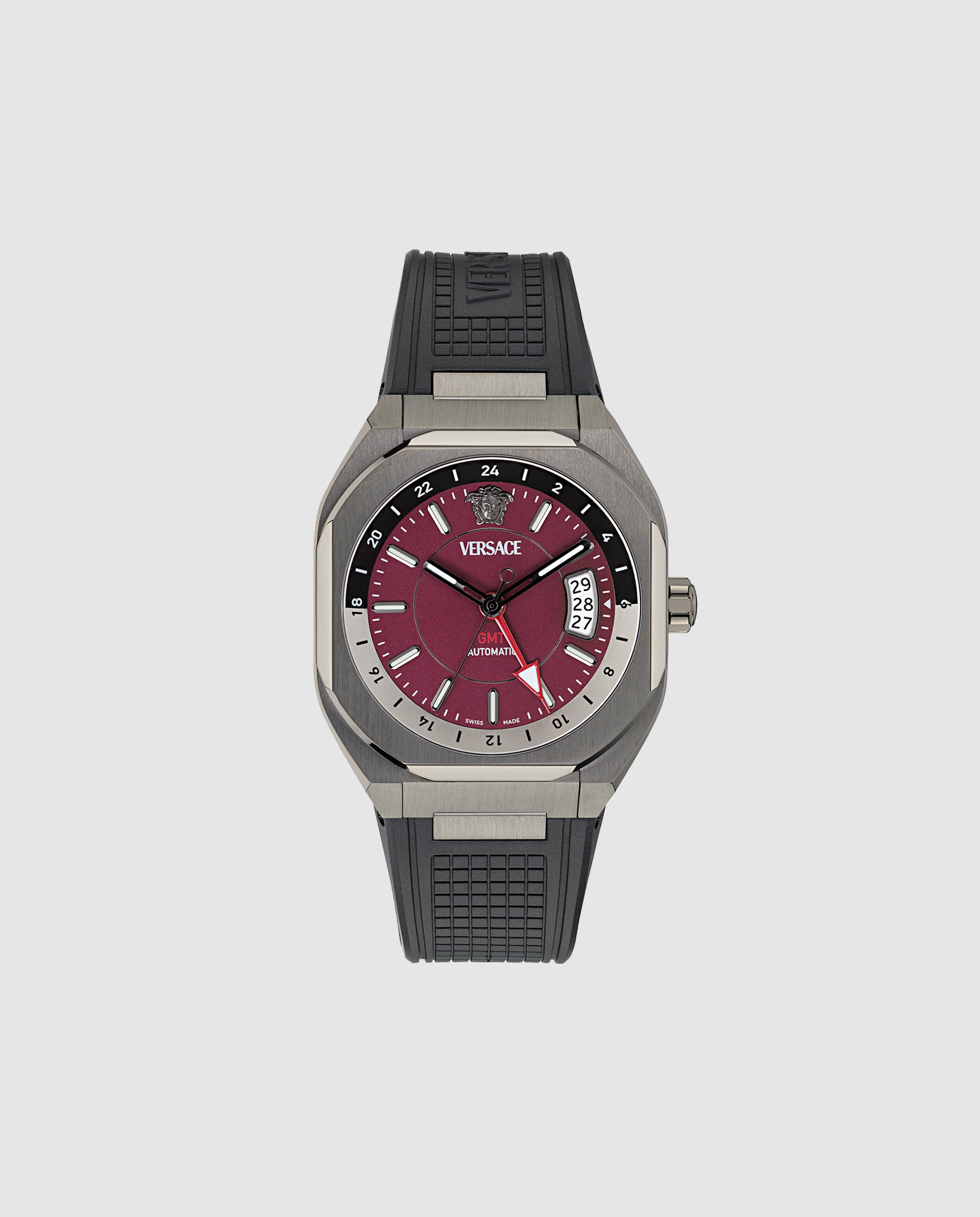 Relógio de Homem V-contempo Gmt Ve0i00125 de Poliuretano e Correia em Preto Preto-1