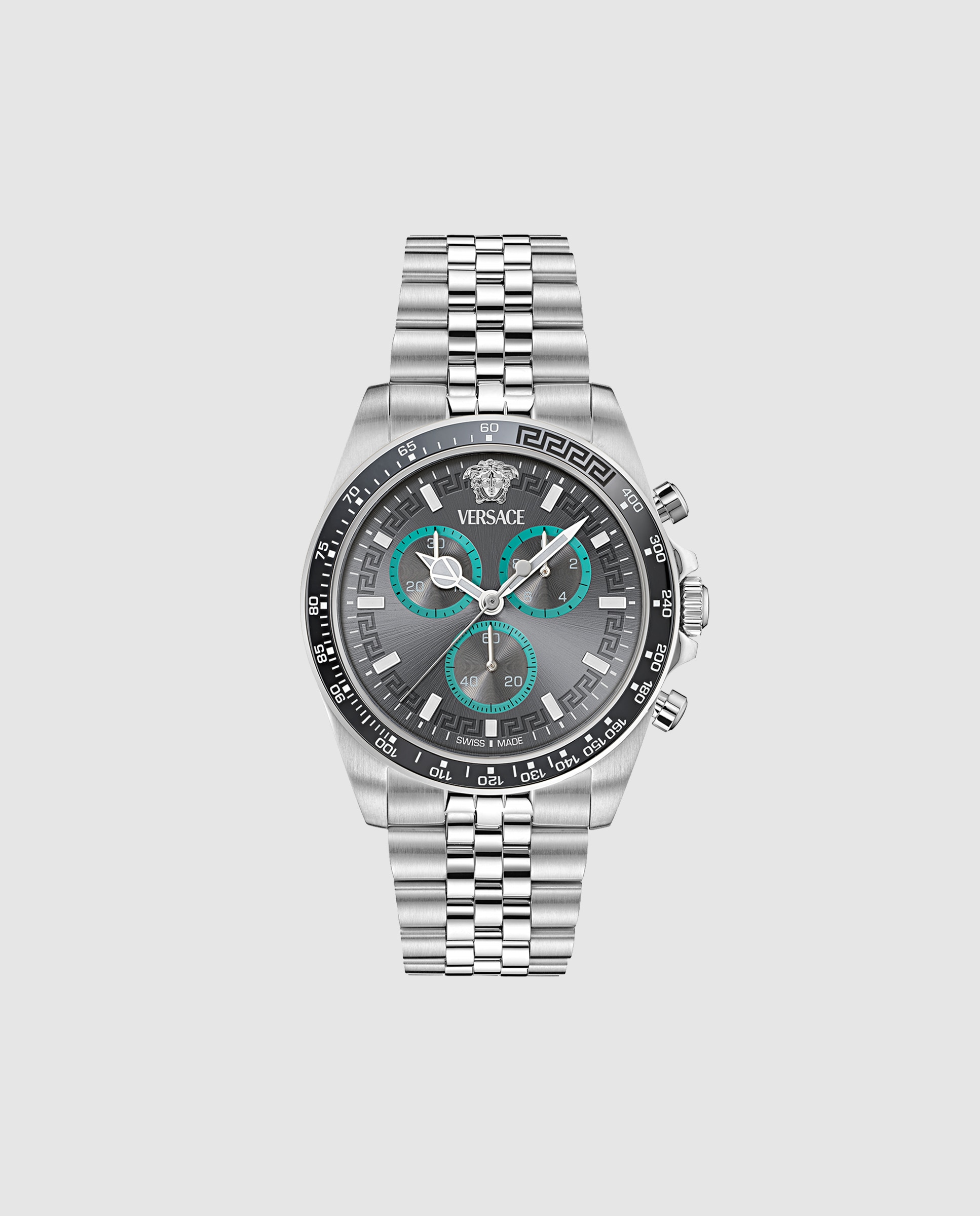 Relógio Greca Chrono Wave Ve0h00325 de Aço e Bracelete Prateada/cinzento Prata-1