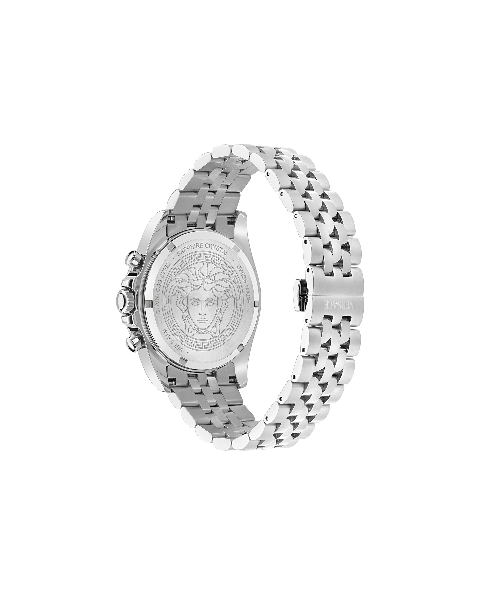 Relógio Greca Chrono Wave Ve0h00325 de Aço e Bracelete Prateada/cinzento Prata-2
