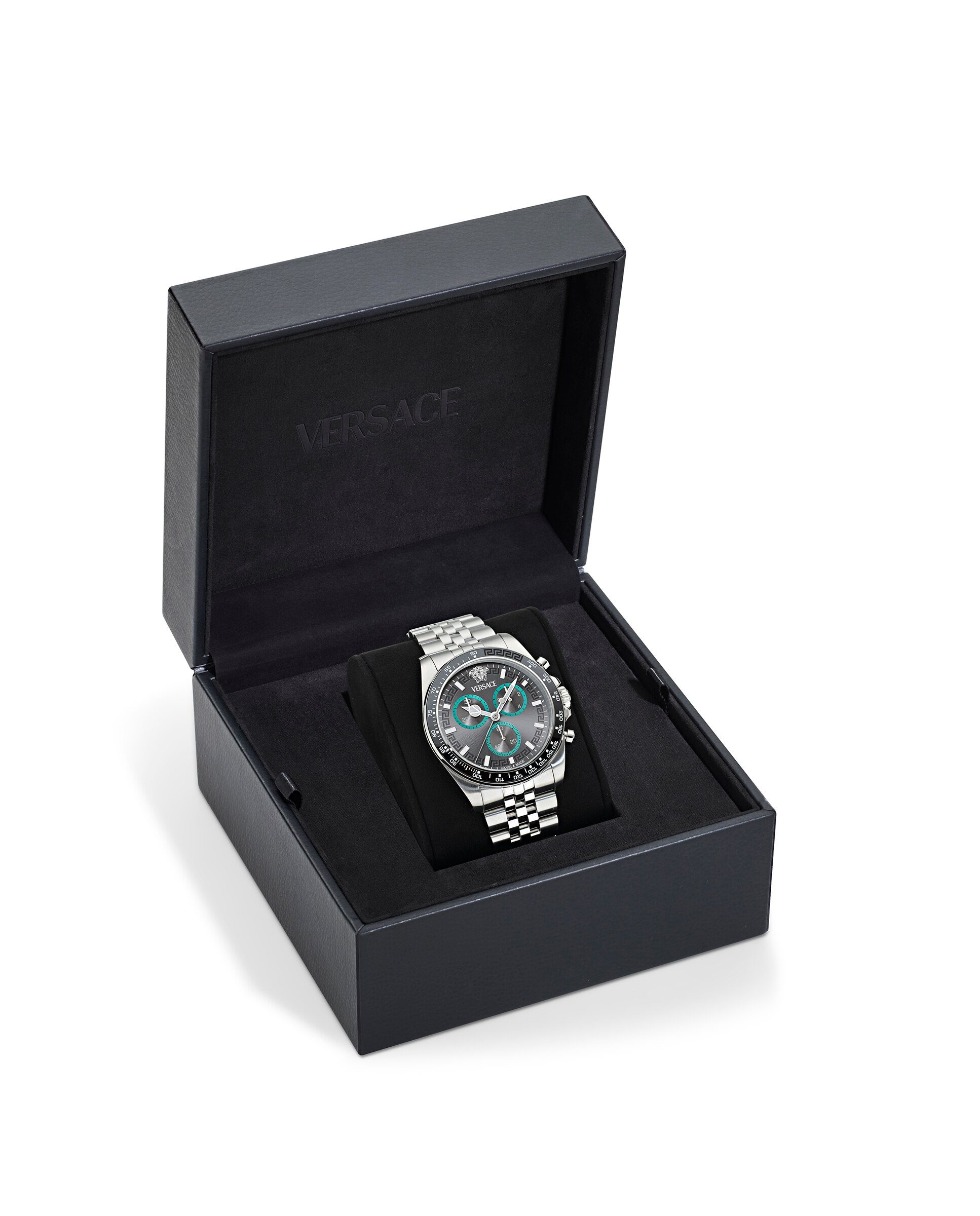 Relógio Greca Chrono Wave Ve0h00325 de Aço e Bracelete Prateada/cinzento Prata-4