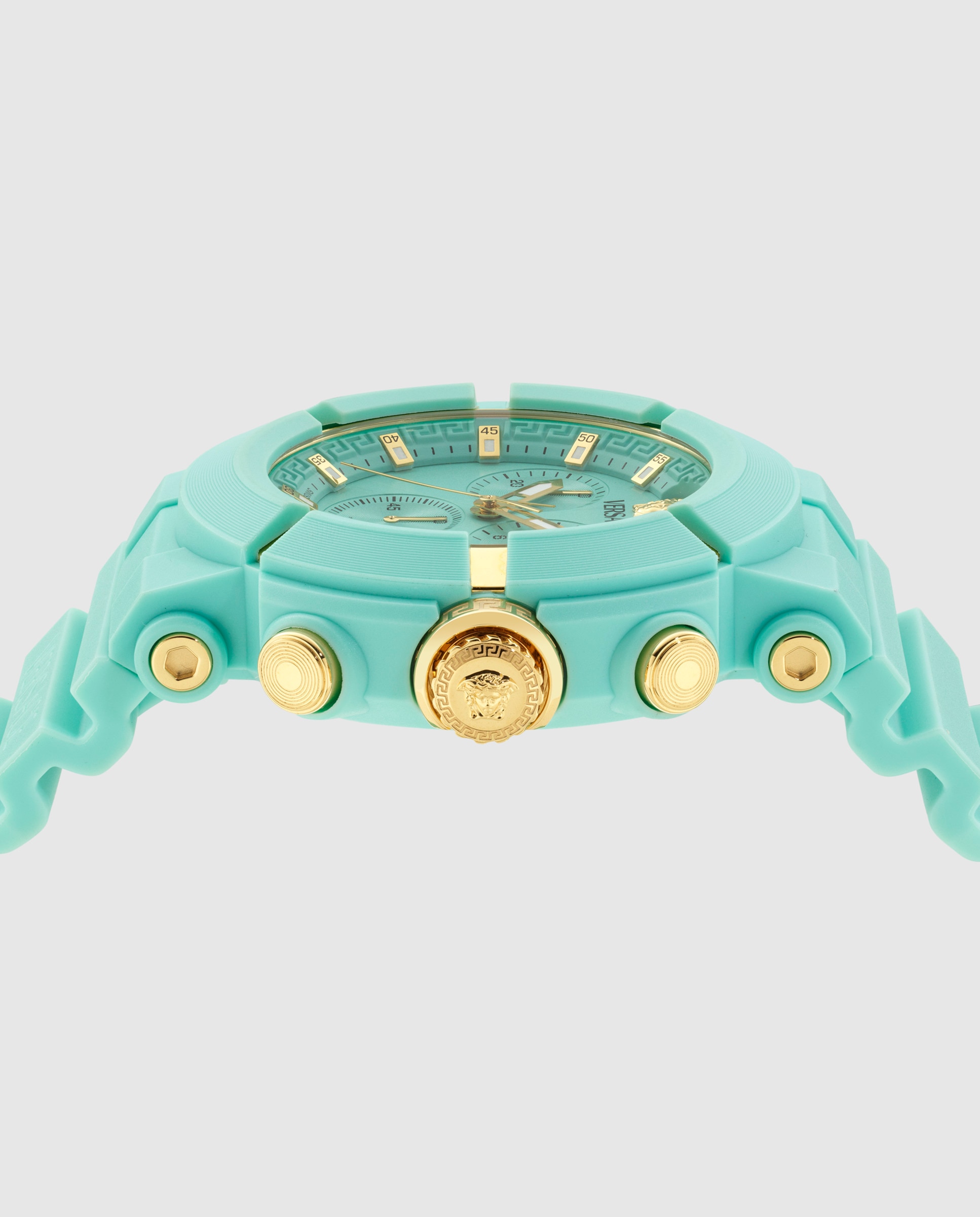 Relógio Unissexo Real Active Chr Ve0l00325 de Borracha e Bracelete Turquesa Verde-2