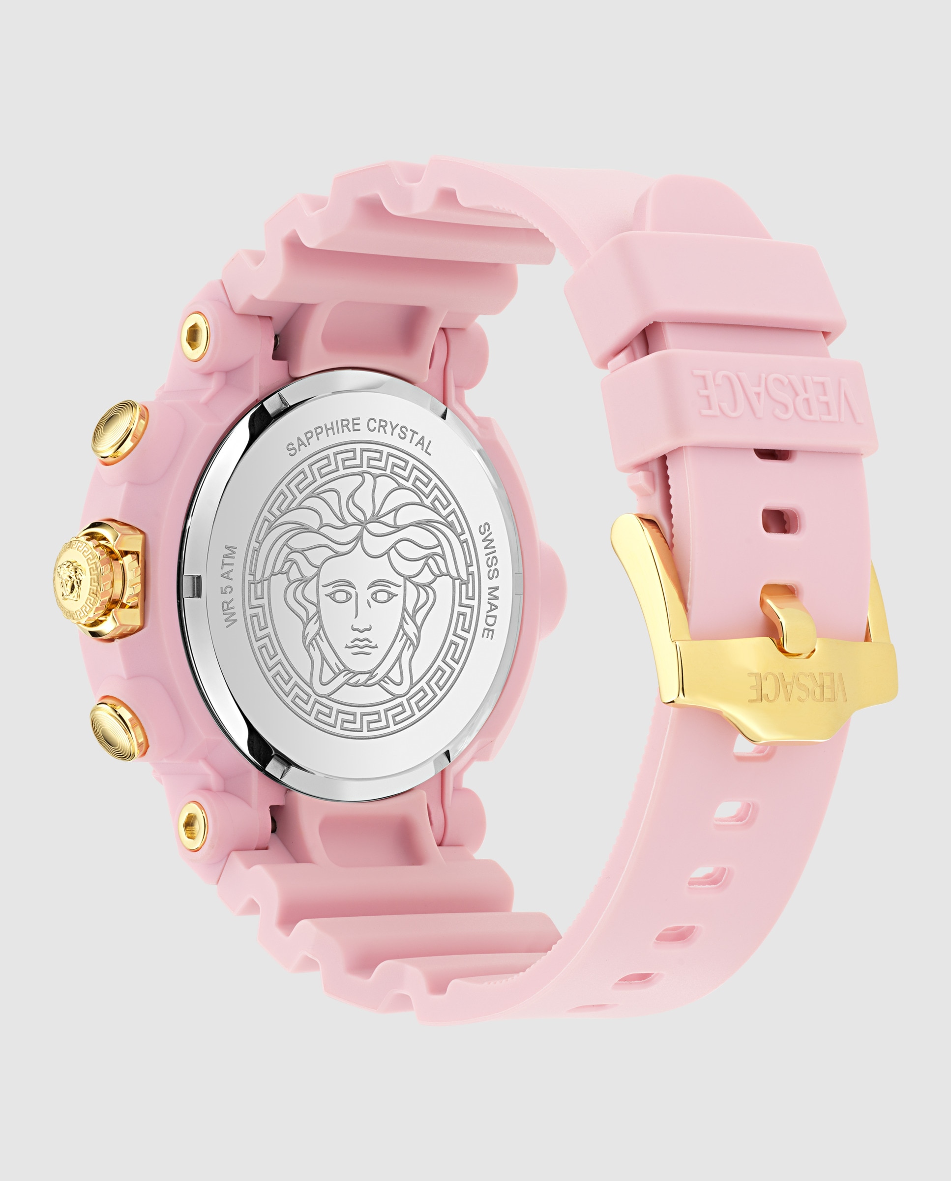 Relógio Unissexo Real Active Chr Ve0l00425 de Borracha e Bracelete Rosa Rosa-3