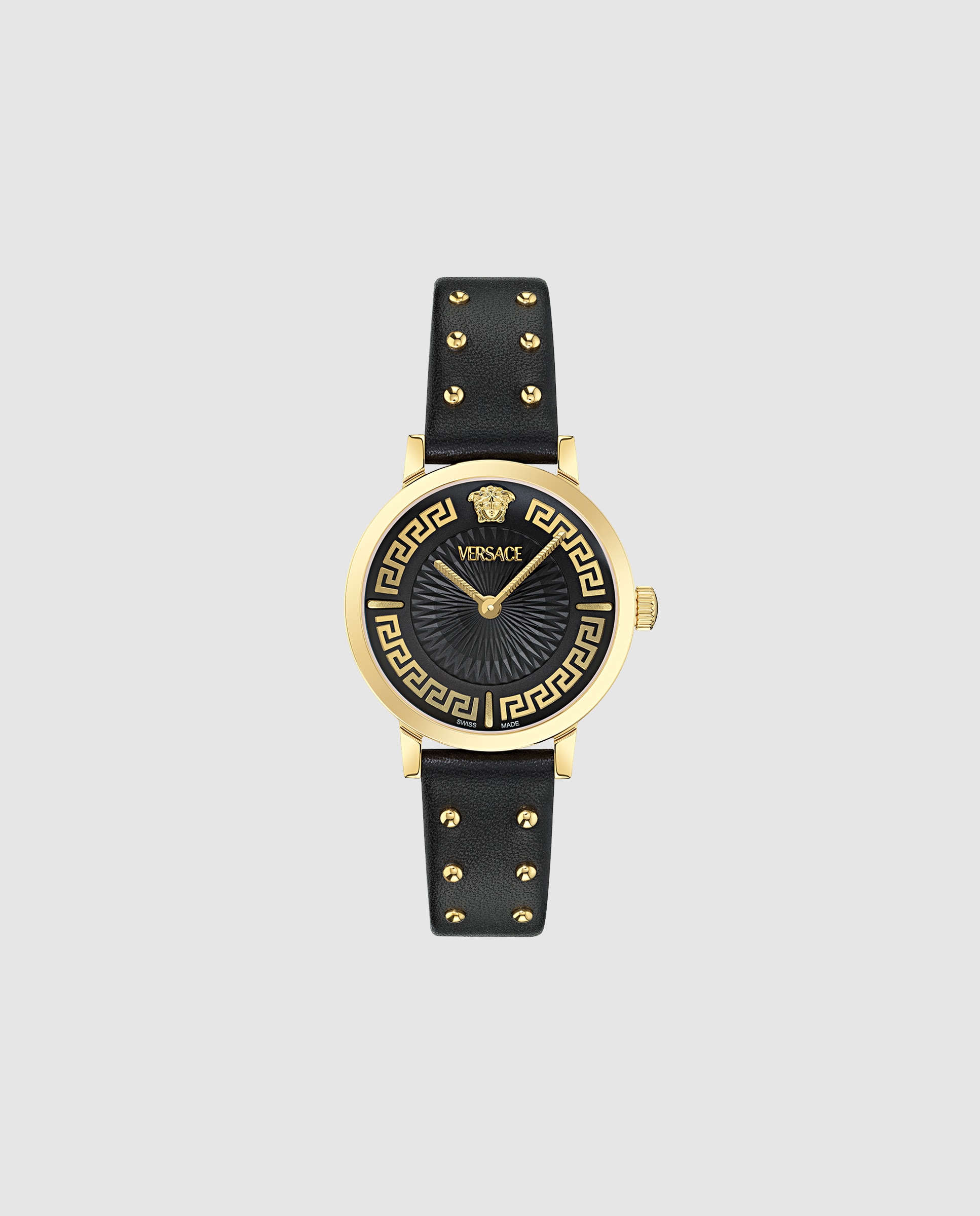 Relógio de Mulher Greca Fortuna Ve0a00225 de Pele e Bracelete Preta Preto-1