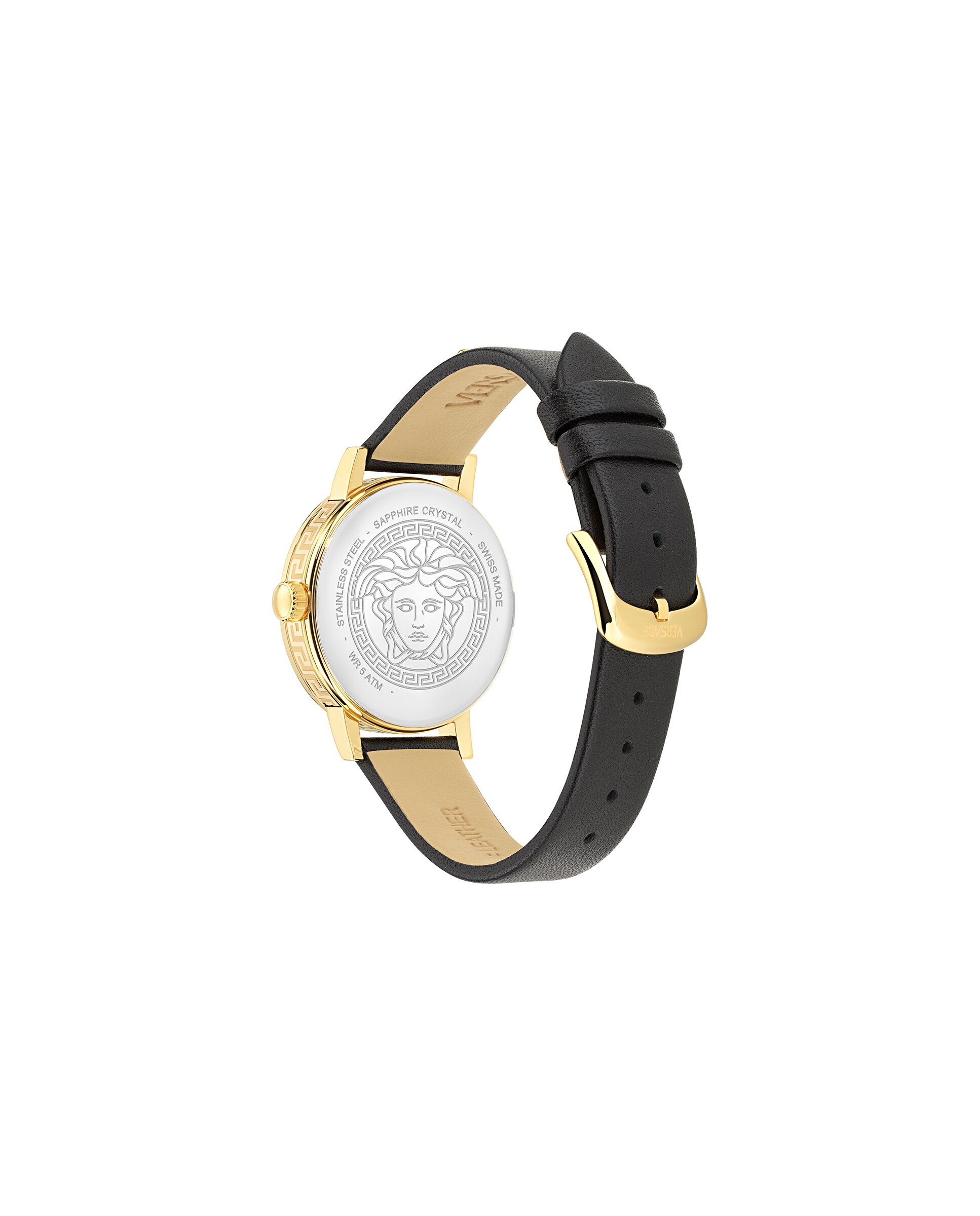 Relógio de Mulher Greca Fortuna Ve0a00225 de Pele e Bracelete Preta Preto-2