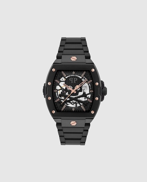 Imagem 0 de Relógio The Skeleton Restyle Pwjfa0725 Automático de Aço e Correia em Preto