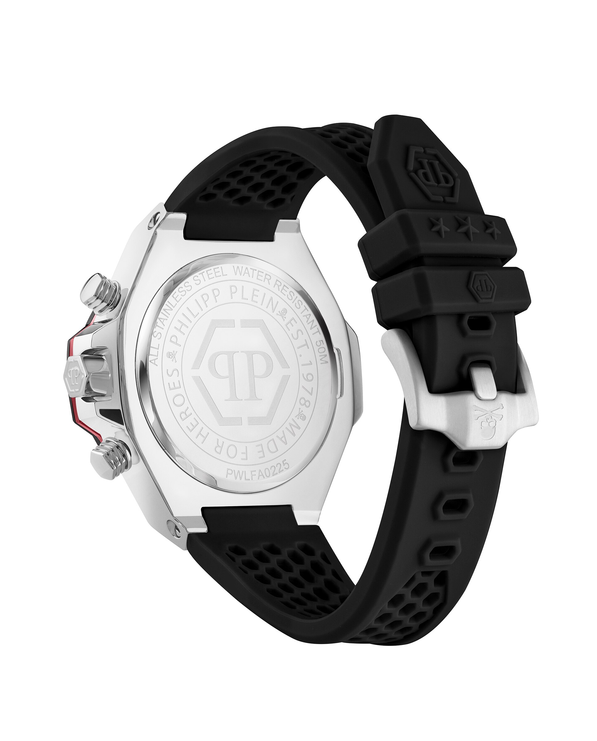 Relógio Plein Chr Royal Sport Pwlfa0225 de Silicone e Correia em Preto Preto-2