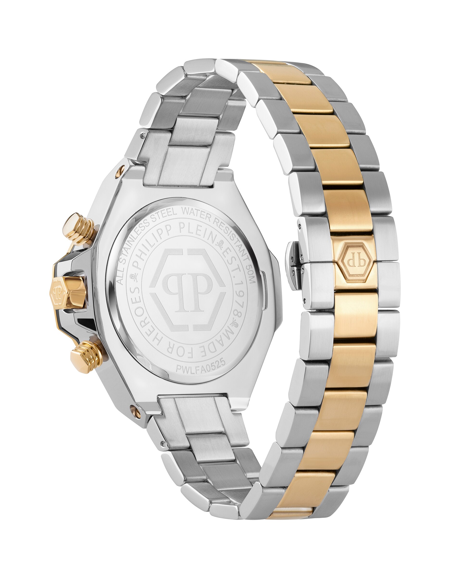 Relógio Plein Chr Royal Sport Pwlfa0525 de Aço e Bracelete Prateada/cinzento Prata-2
