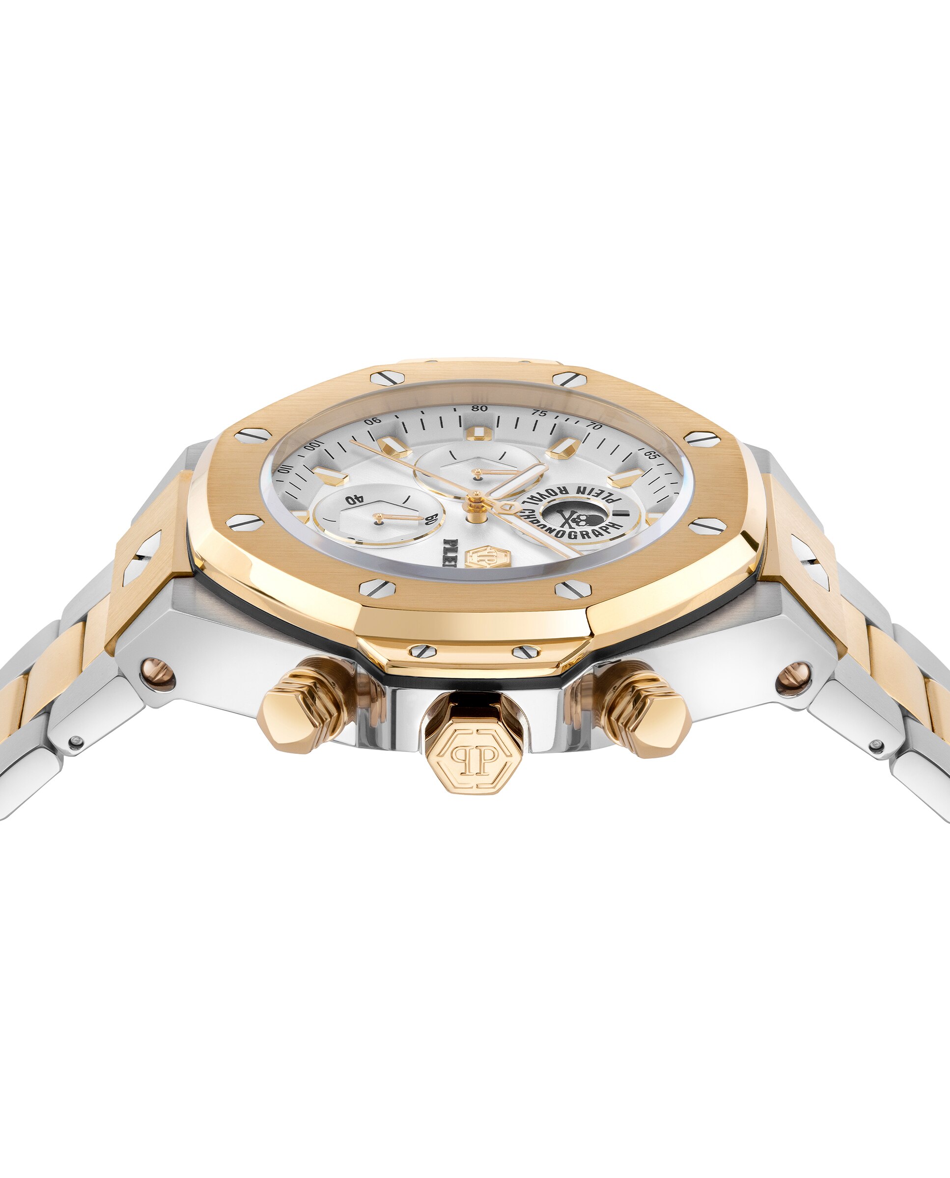 Relógio Plein Chr Royal Sport Pwlfa0525 de Aço e Bracelete Prateada/cinzento Prata-3