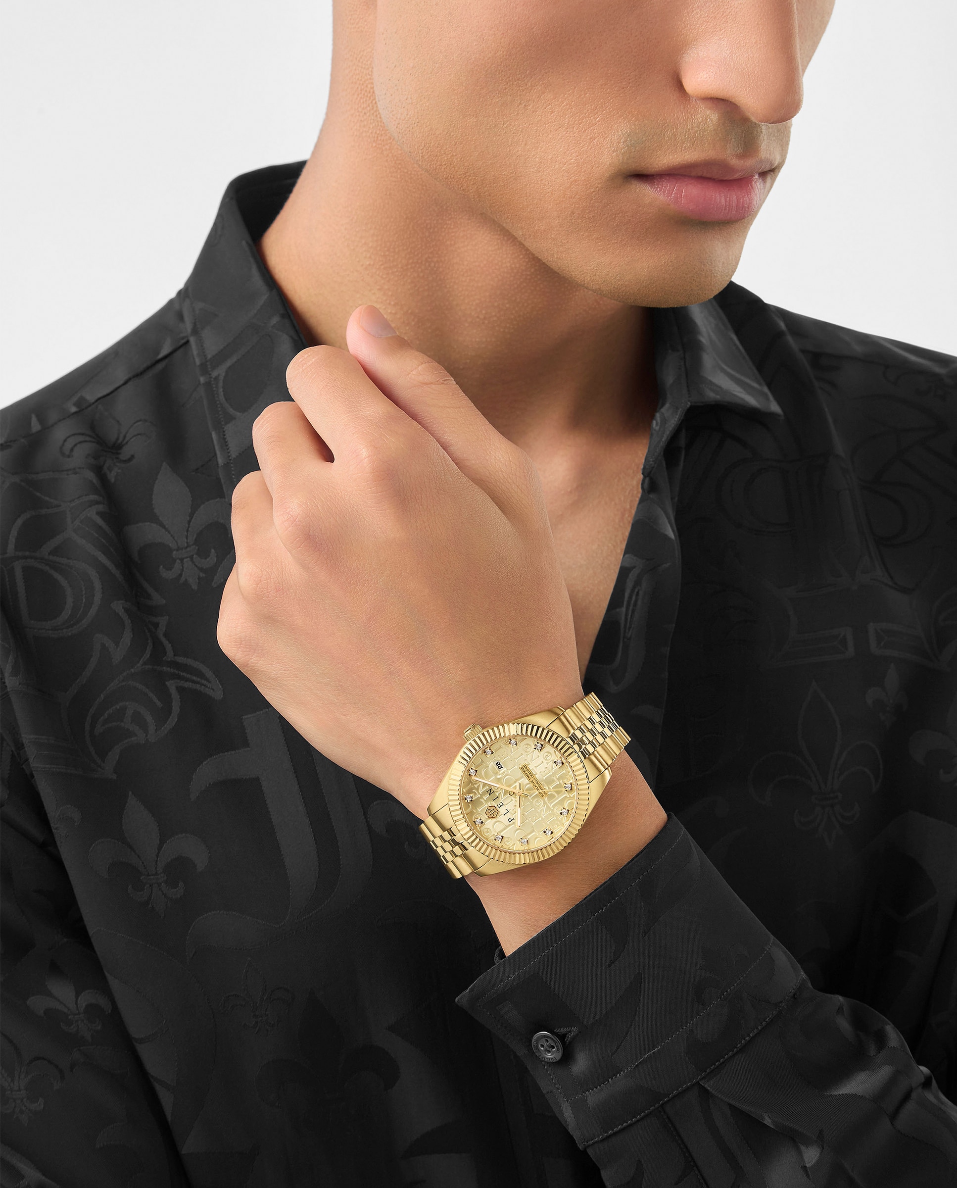 Relógio New Date Superlative Pwmfa0525 de Aço e Bracelete Dourada Ouro-4