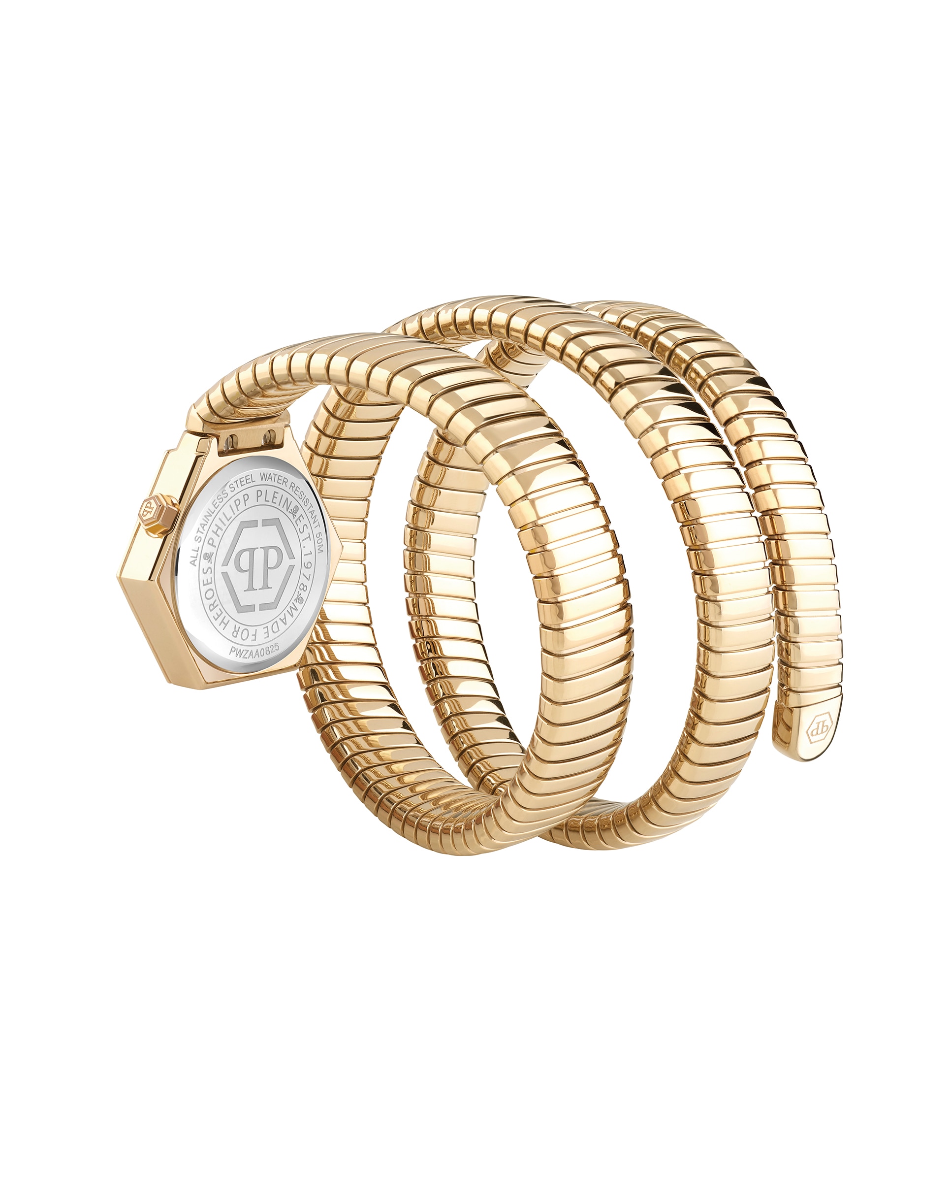 Relógio $nake Hexagon Pwzaa0825 de Aço e Bracelete Dourada Ouro-2