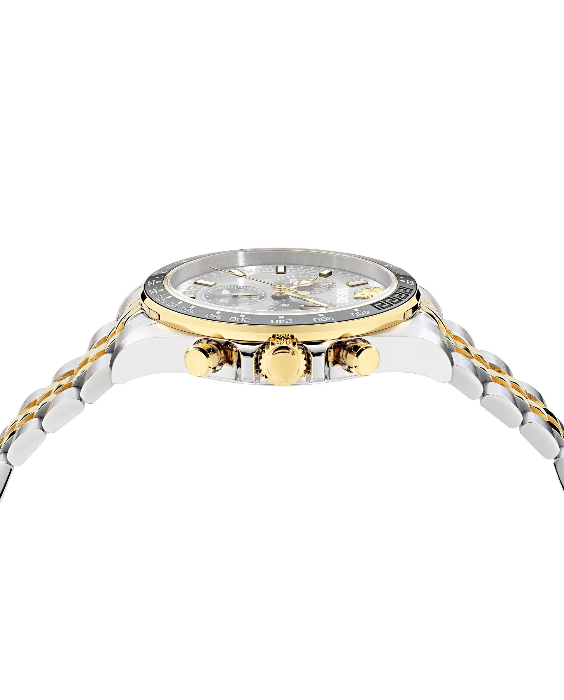 Relógio Greca Chrono Wave Ve0h00725 de Aço e Bracelete Bicolor em Ouro Prata-3