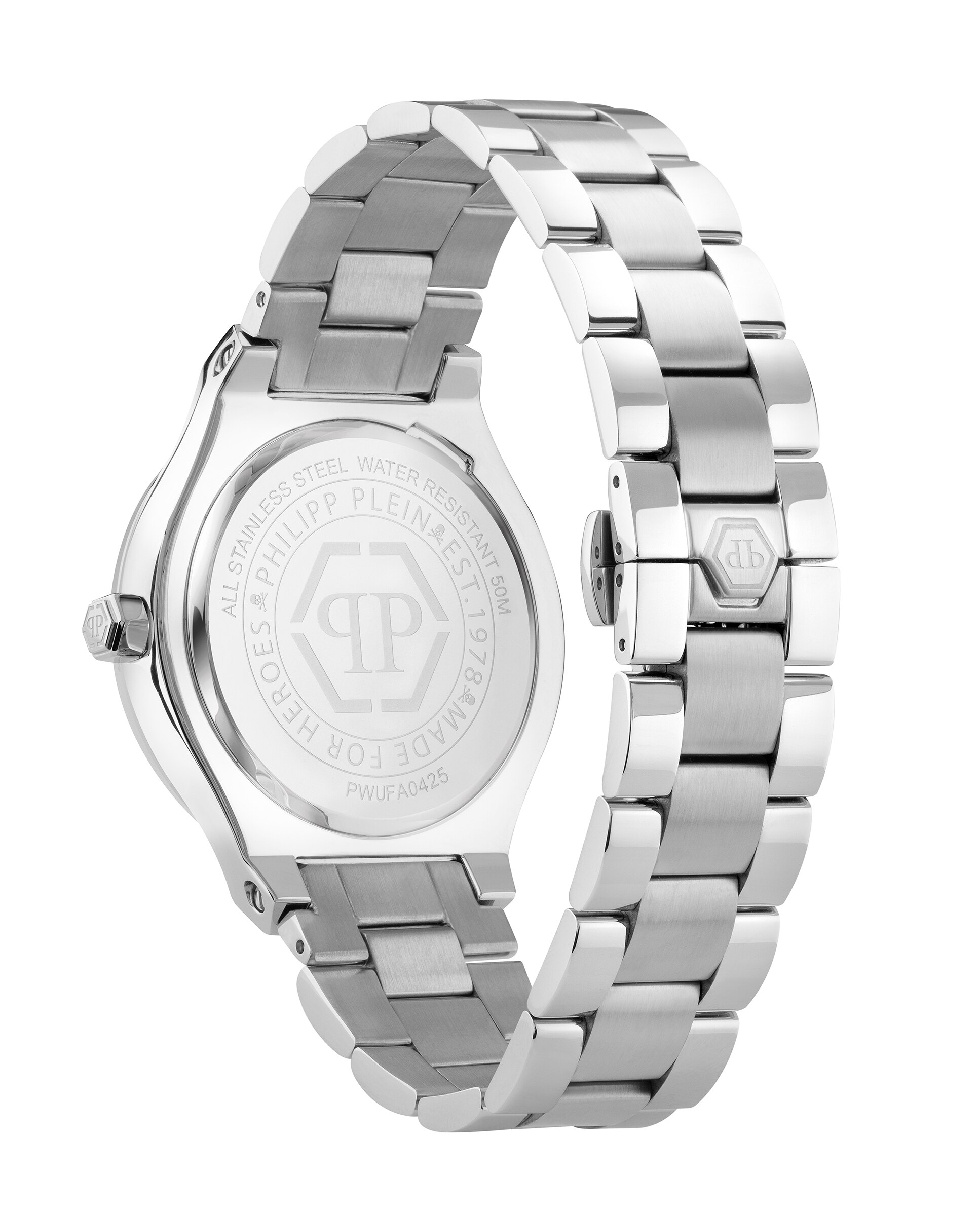 Relógio New Gent Line Pwufa0425 de Aço e Bracelete Prateada/cinzento Prata-2
