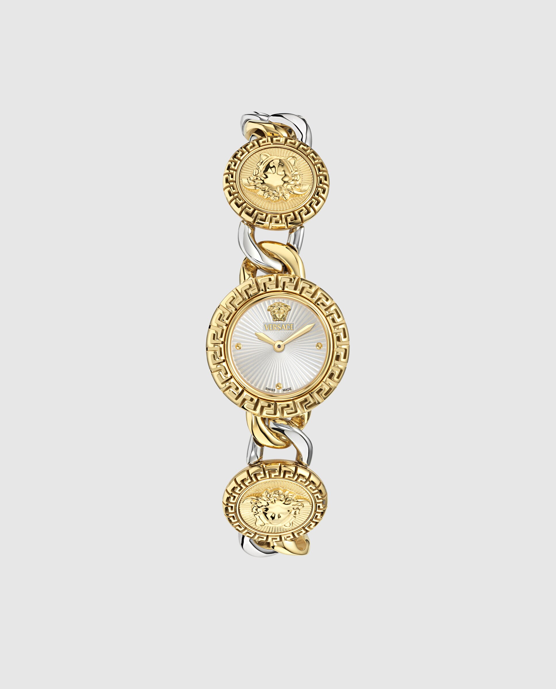 Relógio de Mulher La Greca Stud Icon Ve0q00325 de Aço e Correia Prateada/cinzento Prata-1