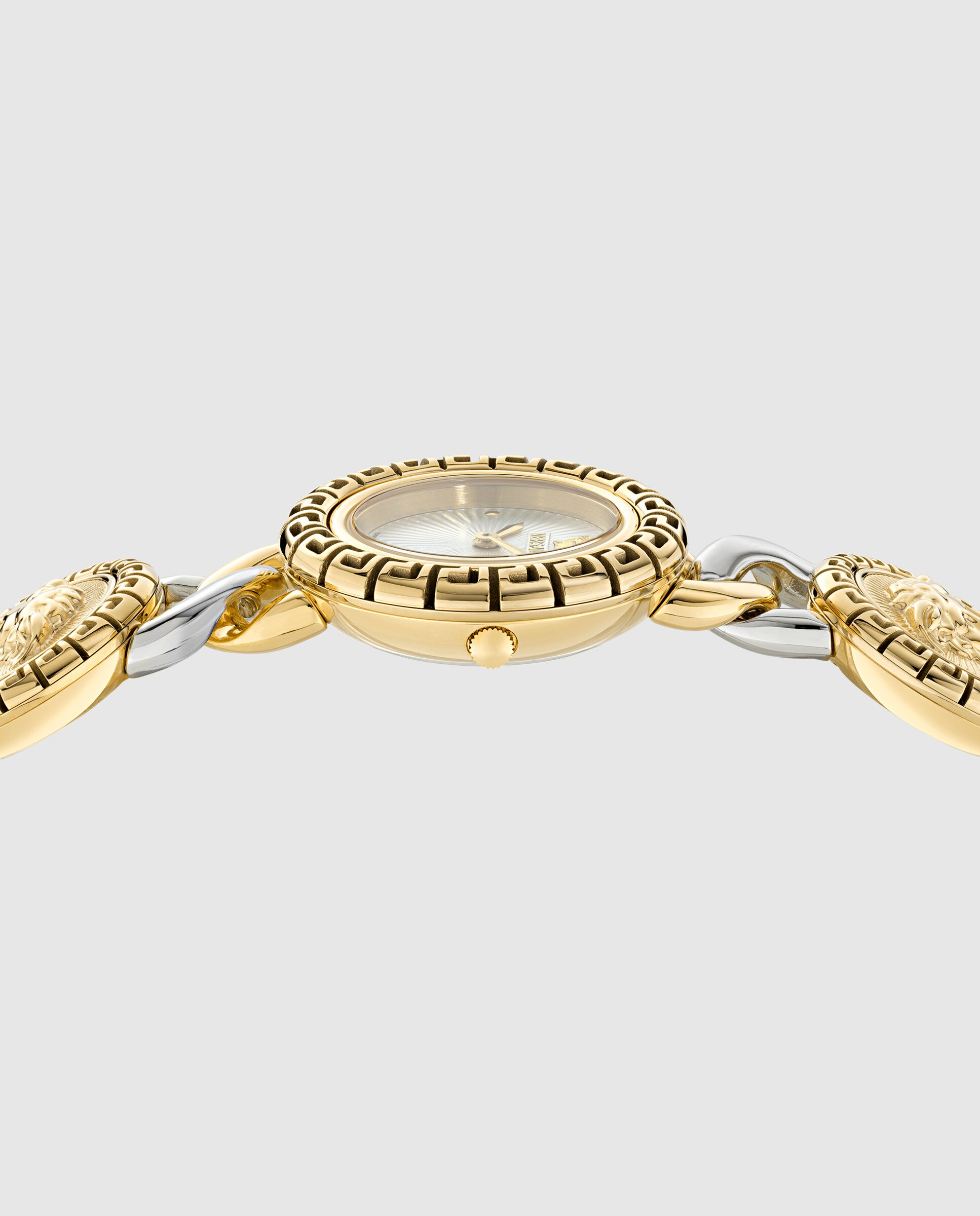 Relógio de Mulher La Greca Stud Icon Ve0q00325 de Aço e Correia Prateada/cinzento Prata-2