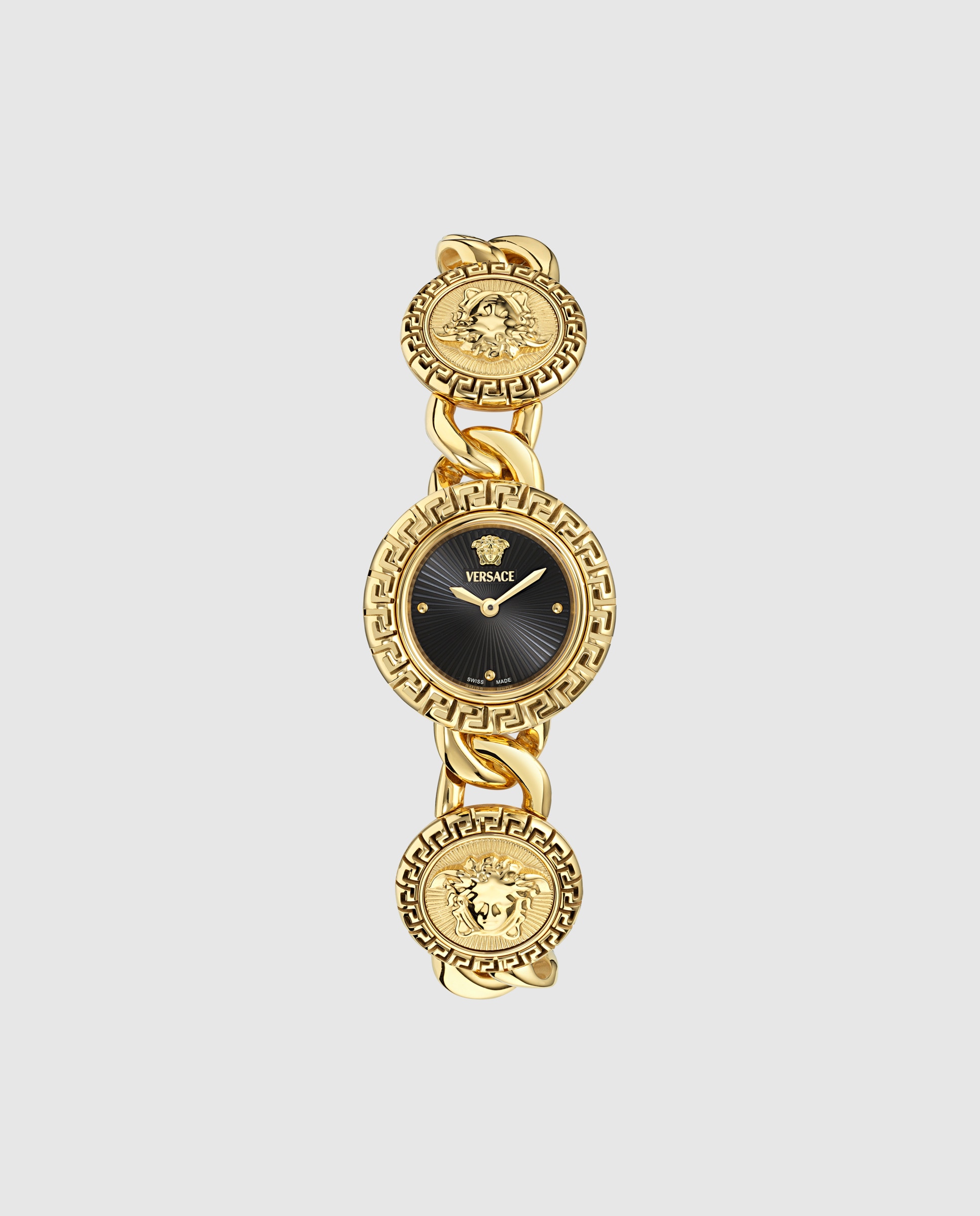 Relógio de Mulher La Greca Stud Icon Ve0q00525 de Aço e Correia Dourada Ouro-1