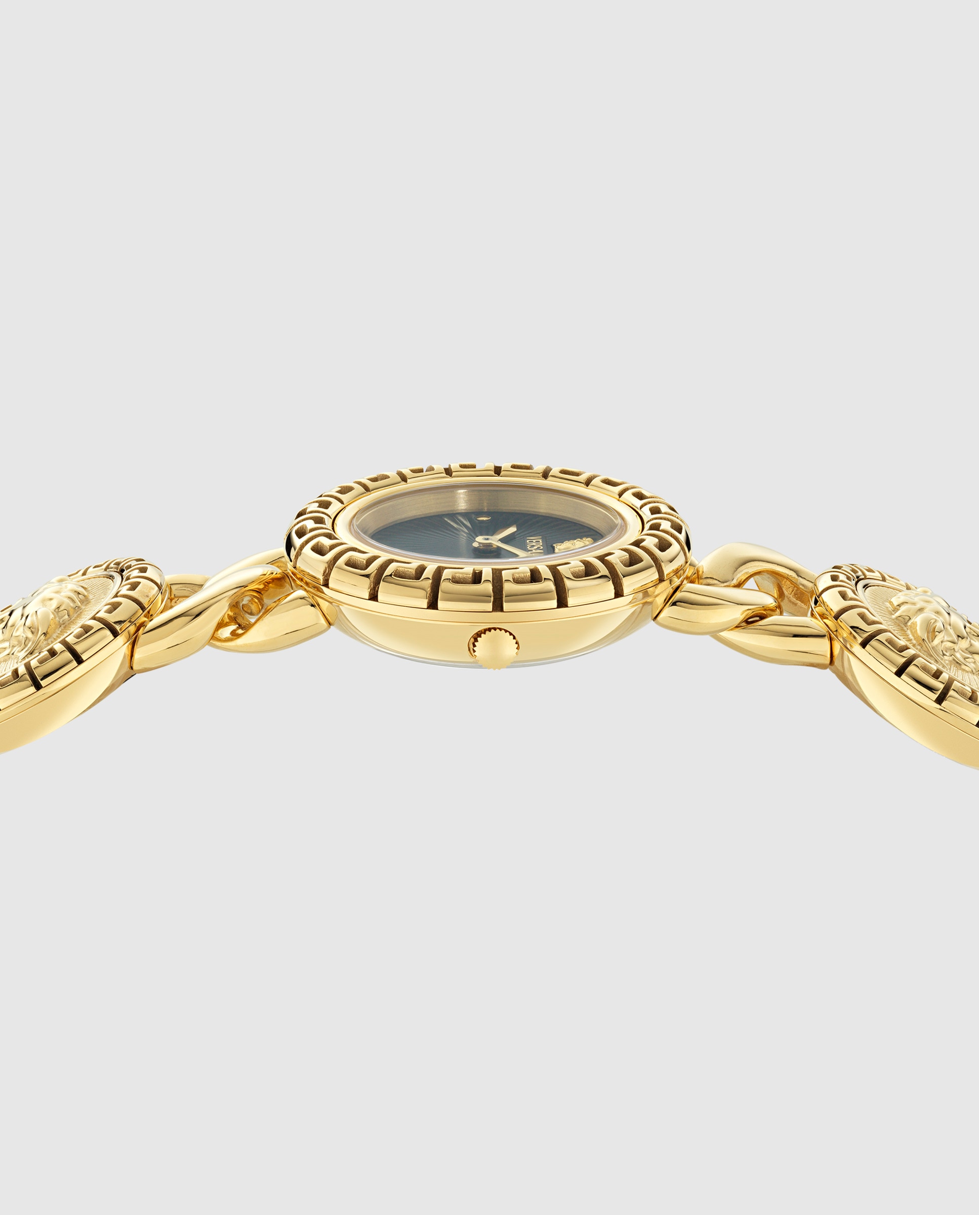 Relógio de Mulher La Greca Stud Icon Ve0q00525 de Aço e Correia Dourada Ouro-2
