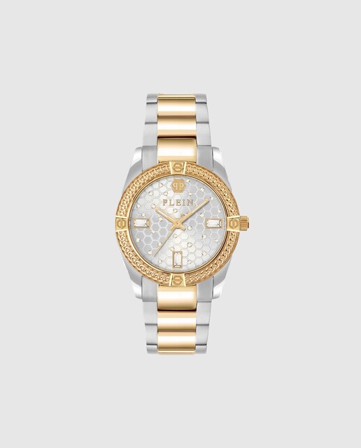 Imagem 0 de Relógio Plein Icon Chain Pw1fa0225 de Aço e Bracelete Bicolor em Ouro