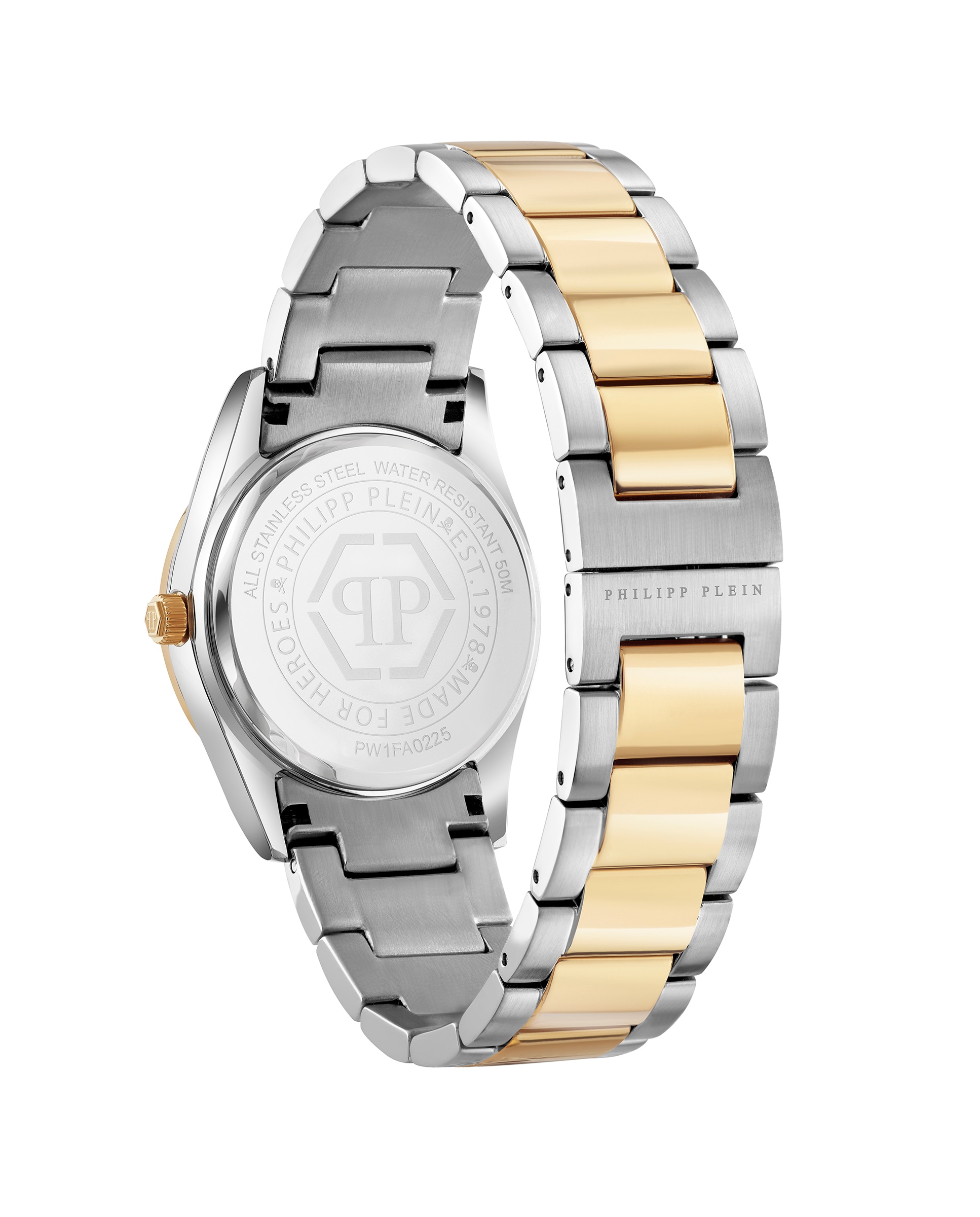 Relógio de Mulher Plein Icon Chain Pw1fa0225 de Aço e Bracelete Bicolor em Ouro Prata-2