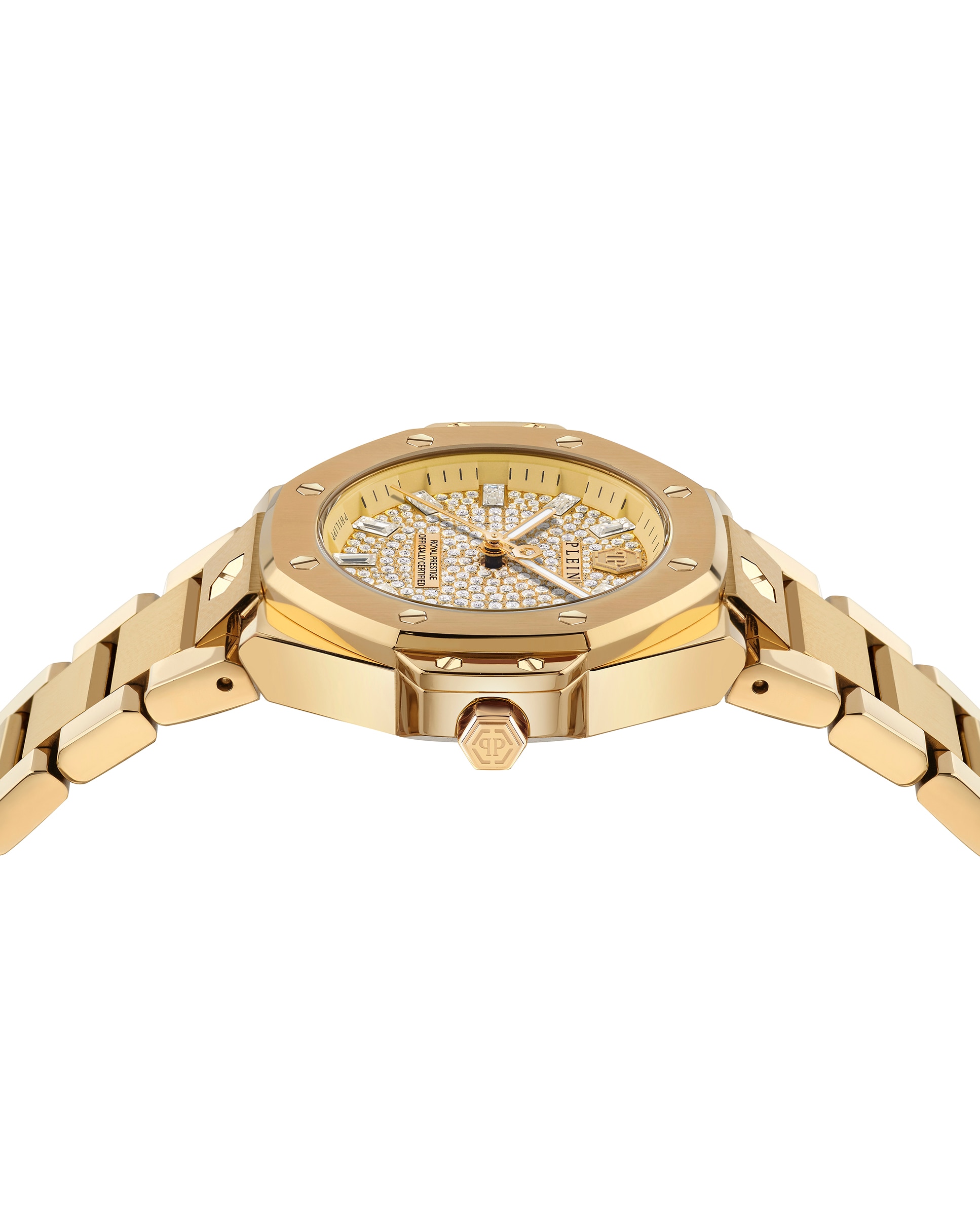 Relógio de Mulher Plein Royal Prestige Pw4fa0525 de Aço e Bracelete Dourada Ouro-3