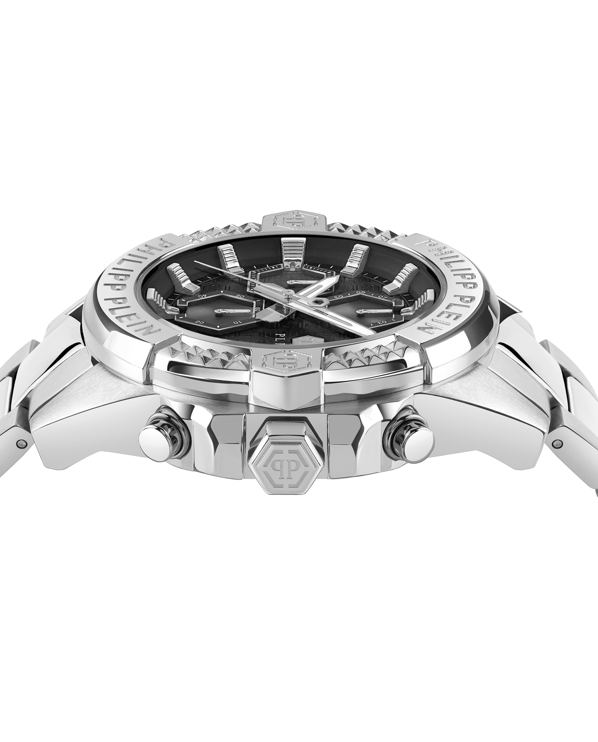 Relógio The Skull Chrono Pwwfa0425 de Aço e Bracelete Prateada/cinzento Prata-3
