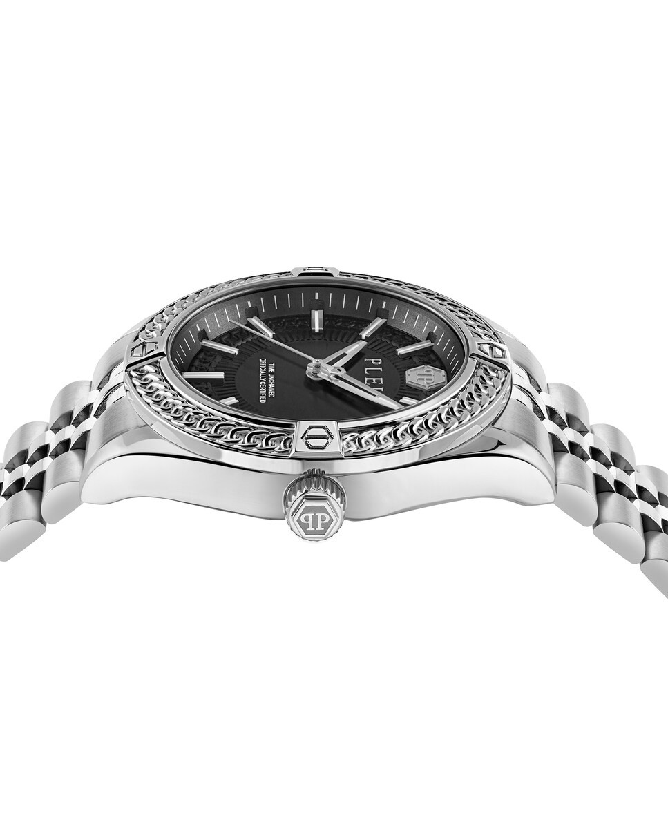 Relógio Plein Icon Chain Pwzfa0125 de Aço e Bracelete Prateada/cinza Prata-3