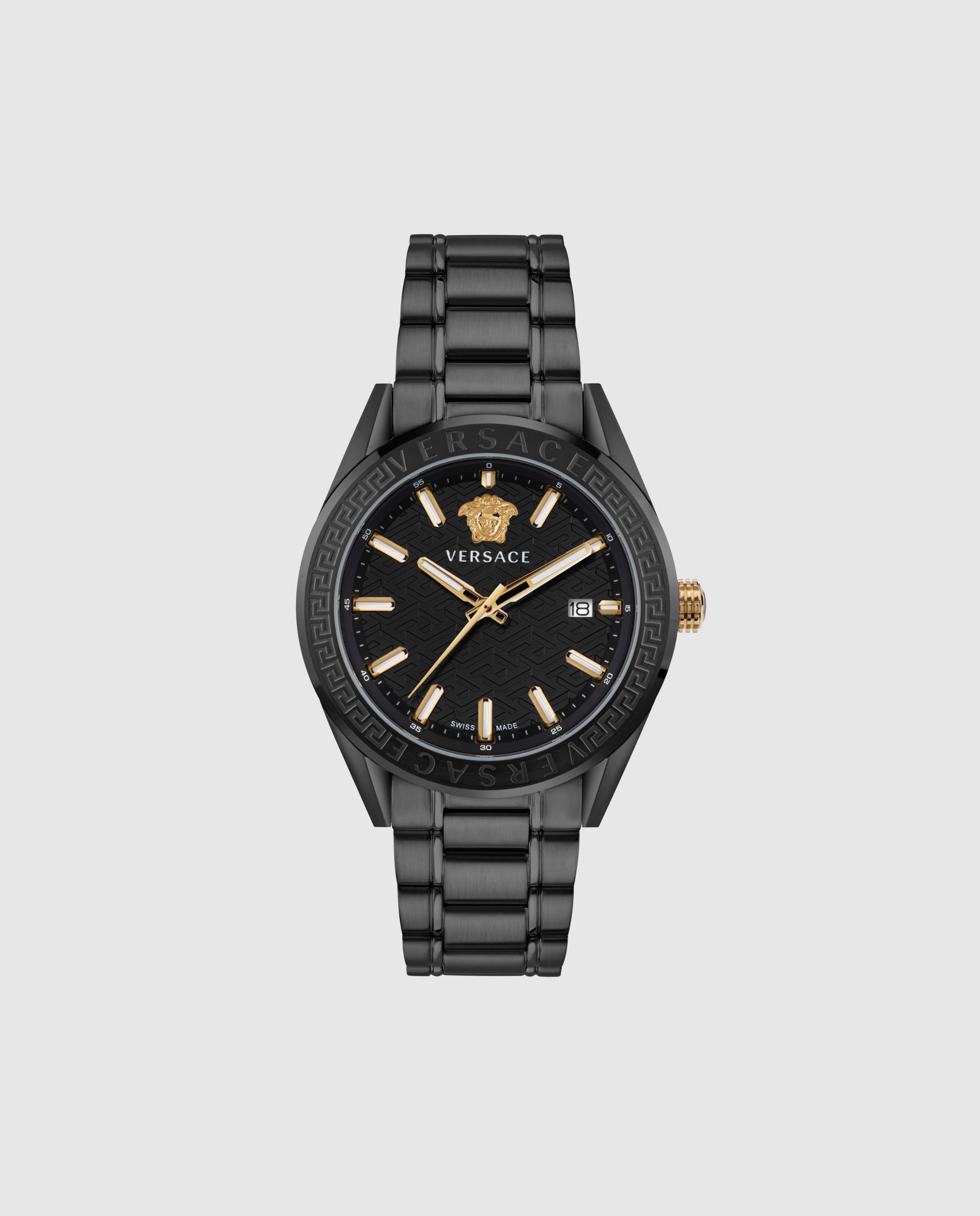 Imagem 0 de Relógio V-code 3 H Ve6a00925 de Aço e Bracelete em Preto