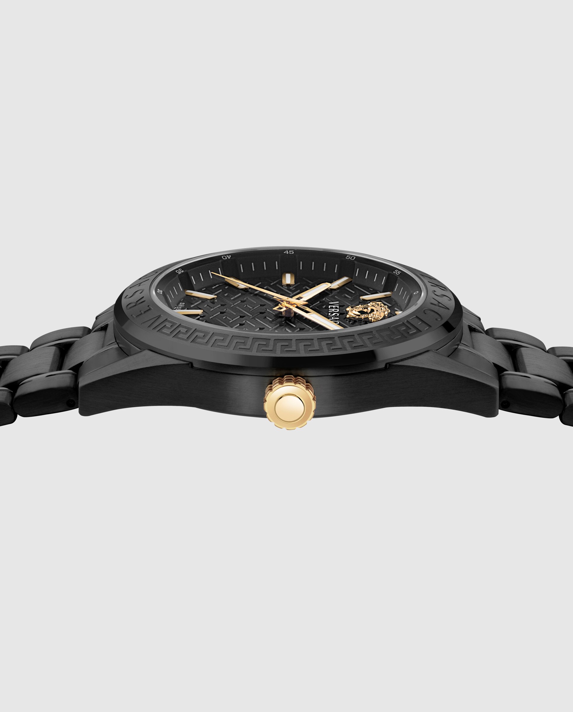 Relógio V-code 3 H Ve6a00925 de Aço e Correia em Preto Preto-2