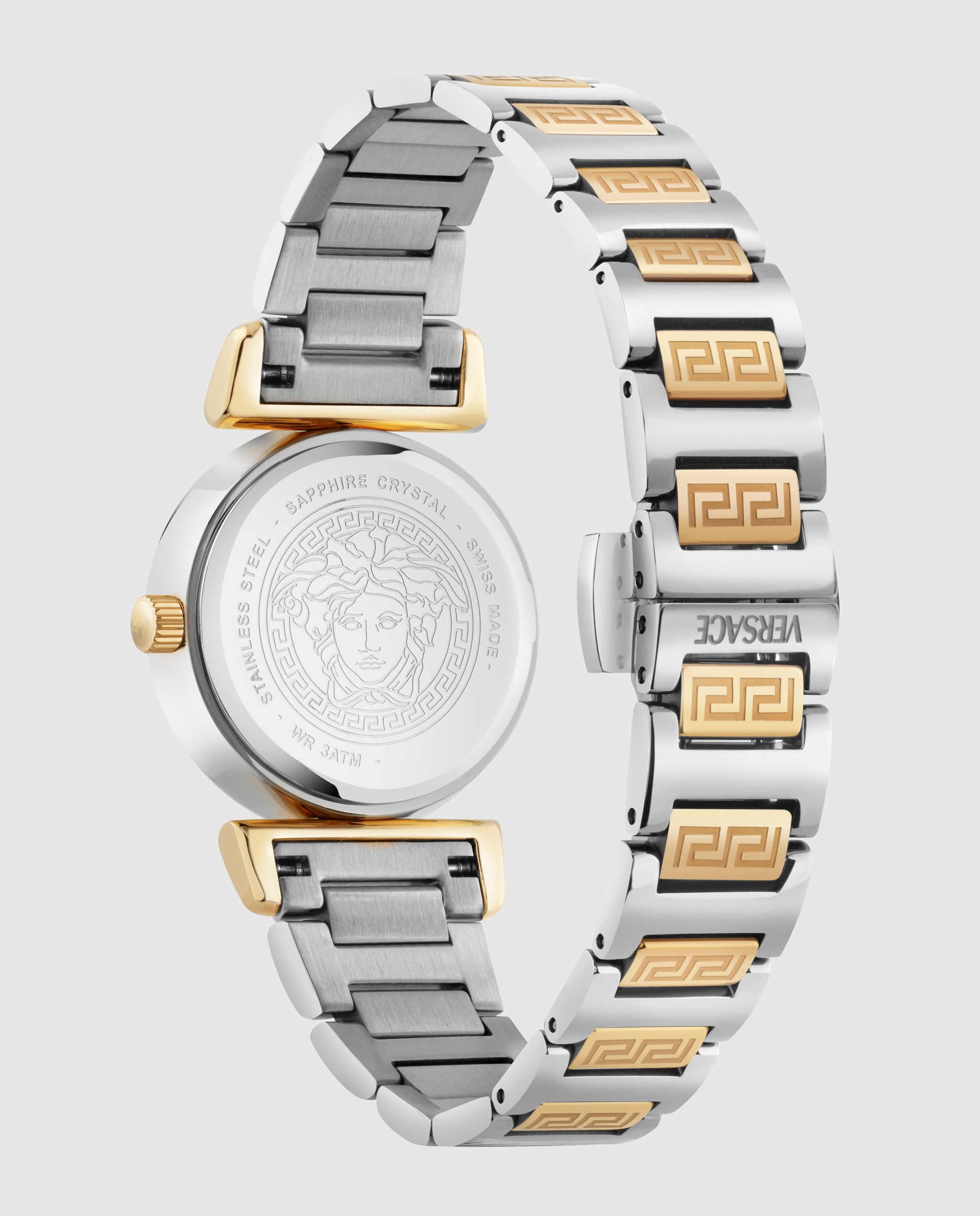 Relógio de Mulher Mini Vanity Restyling Vegfa0625 de Aço e Bracelete Bicolor em Ouro Prata-2