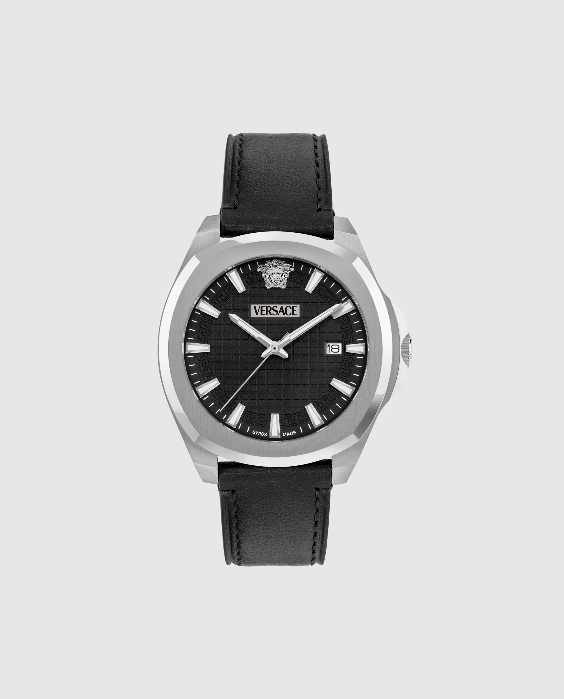 Imagem 0 de Relógio Luxury 3 Hands Vekka0125 de Pele e Bracelete em Preto