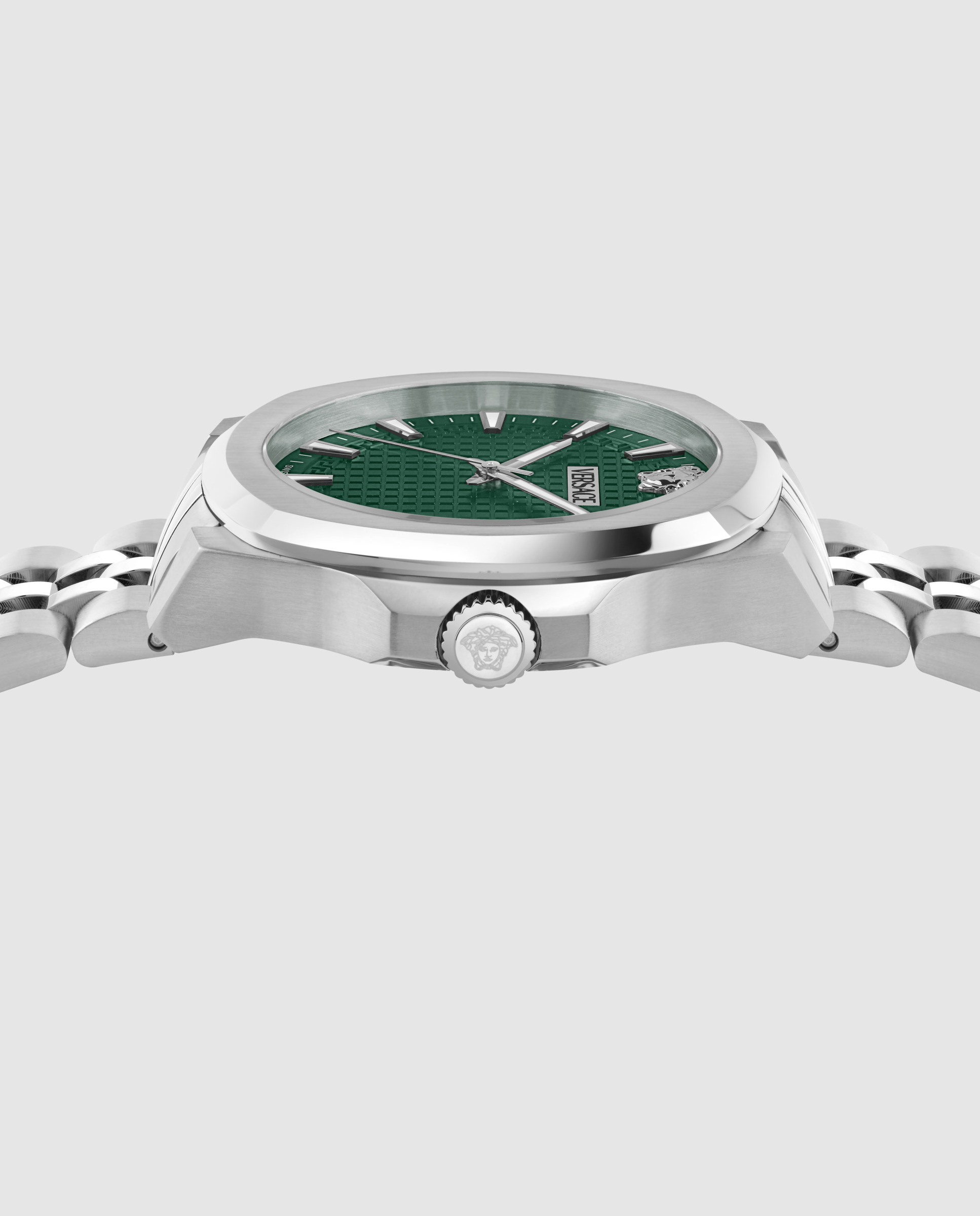 Relógio Luxury 3 Hands Vekka0425 de Aço e Bracelete Prateada/cinzento Prata-2