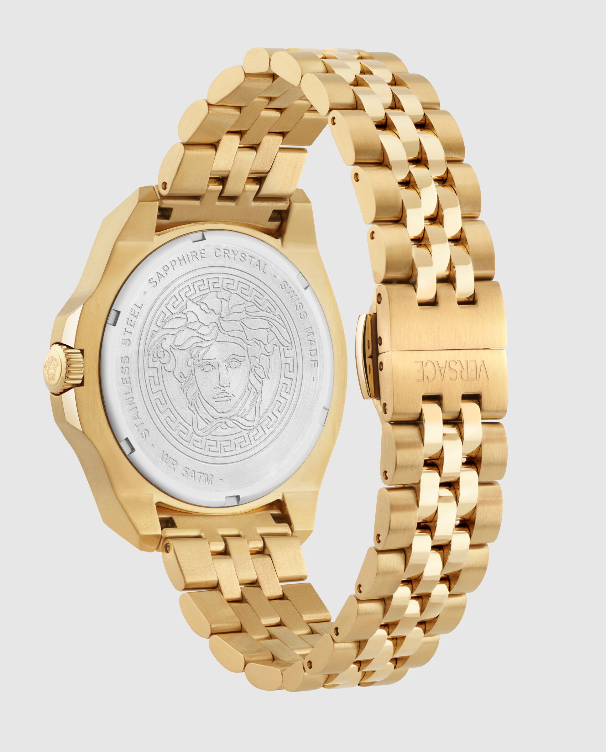 Relógio Luxury 3 Hands Vekka0725 de Aço e Bracelete Bicolor em Ouro Prata-3