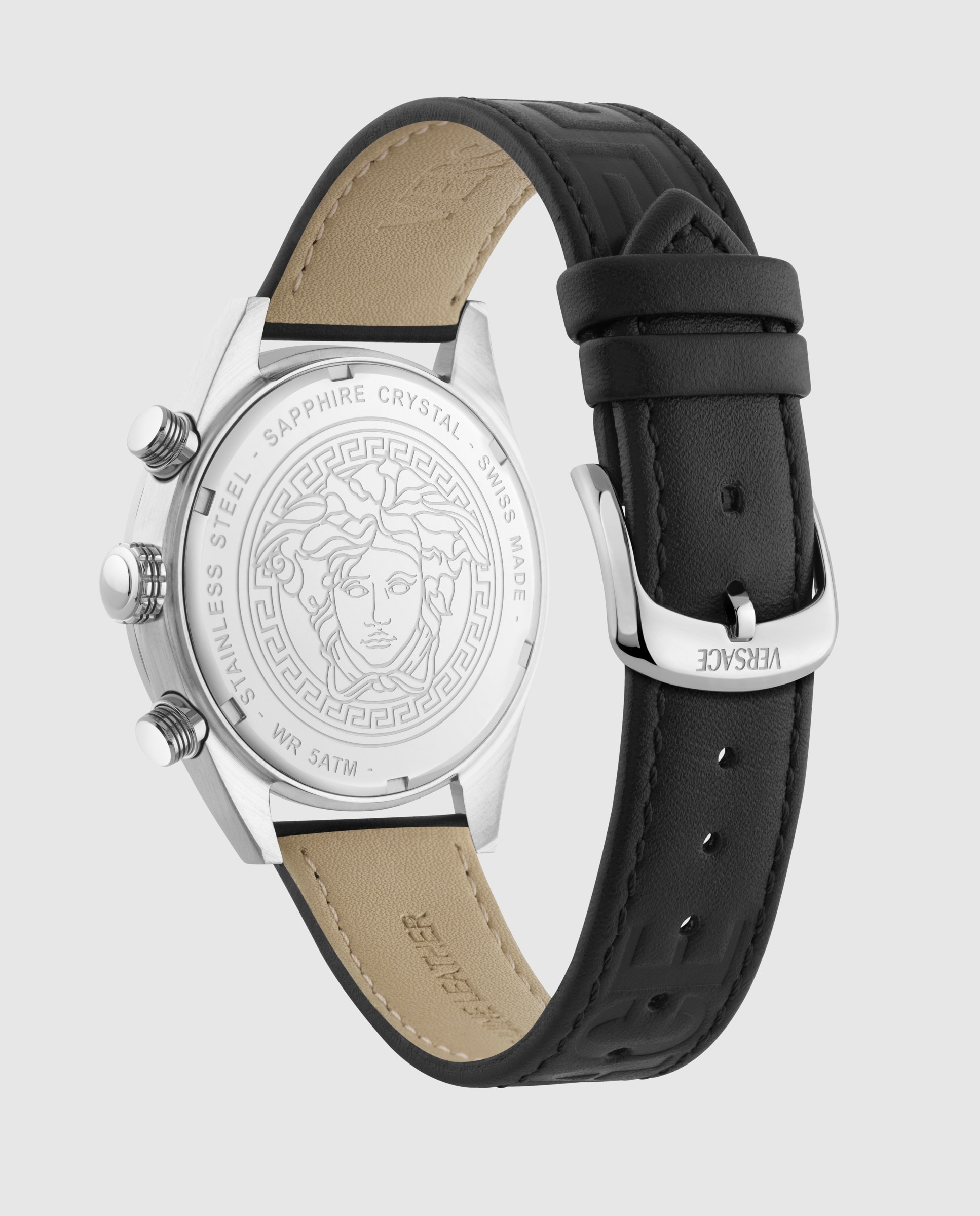 Relógio Athletics Chrono Restyling Vekja0225 de Pele e Bracelete Preta Preto-3