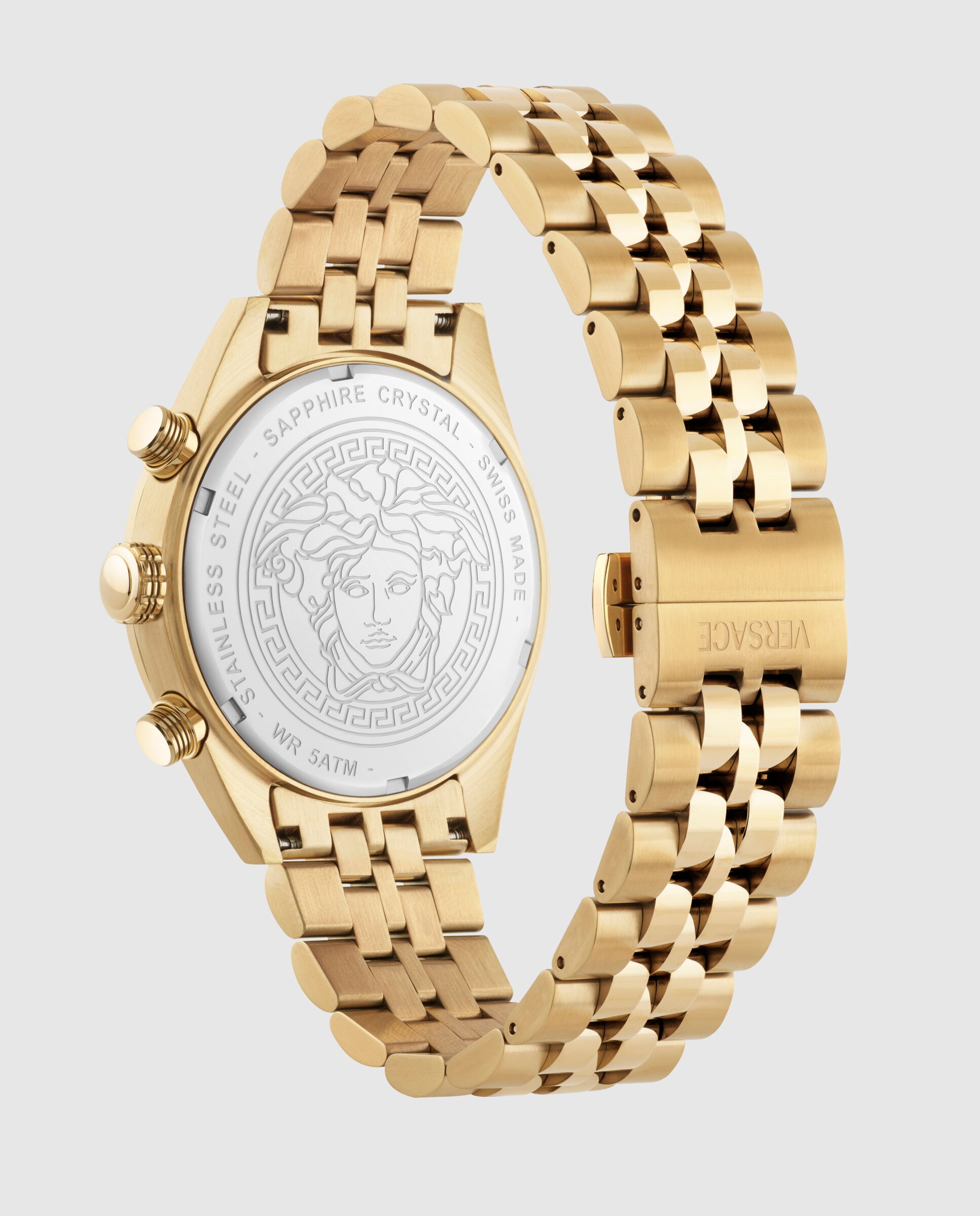 Relógio Athletics Chrono Restyling Vekja0725 de Aço e Bracelete Bicolor em Ouro Prata-3