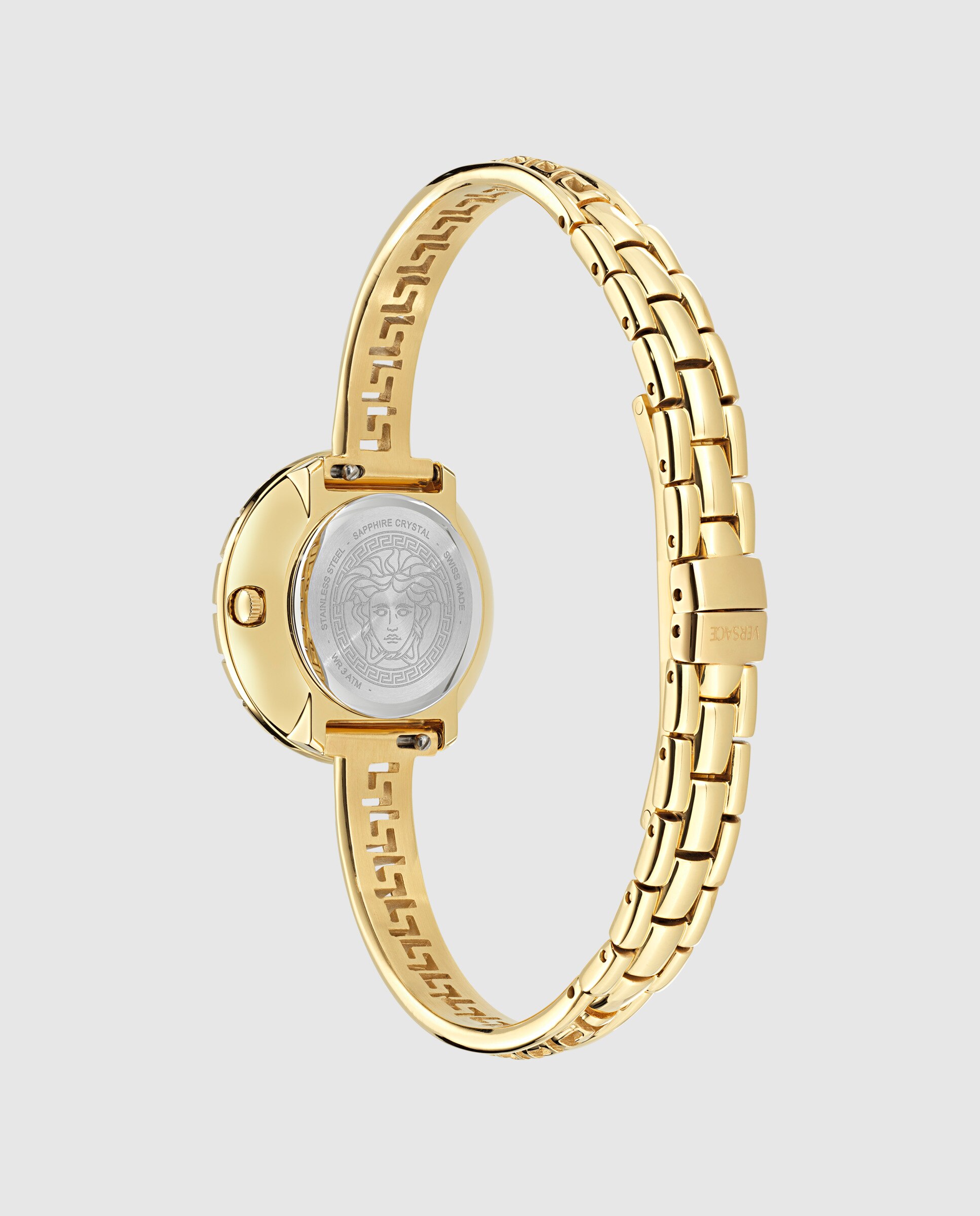Relógio de Mulher Greca Pendant Precious Vekna0225 de Aço e Correia Dourada Ouro-3