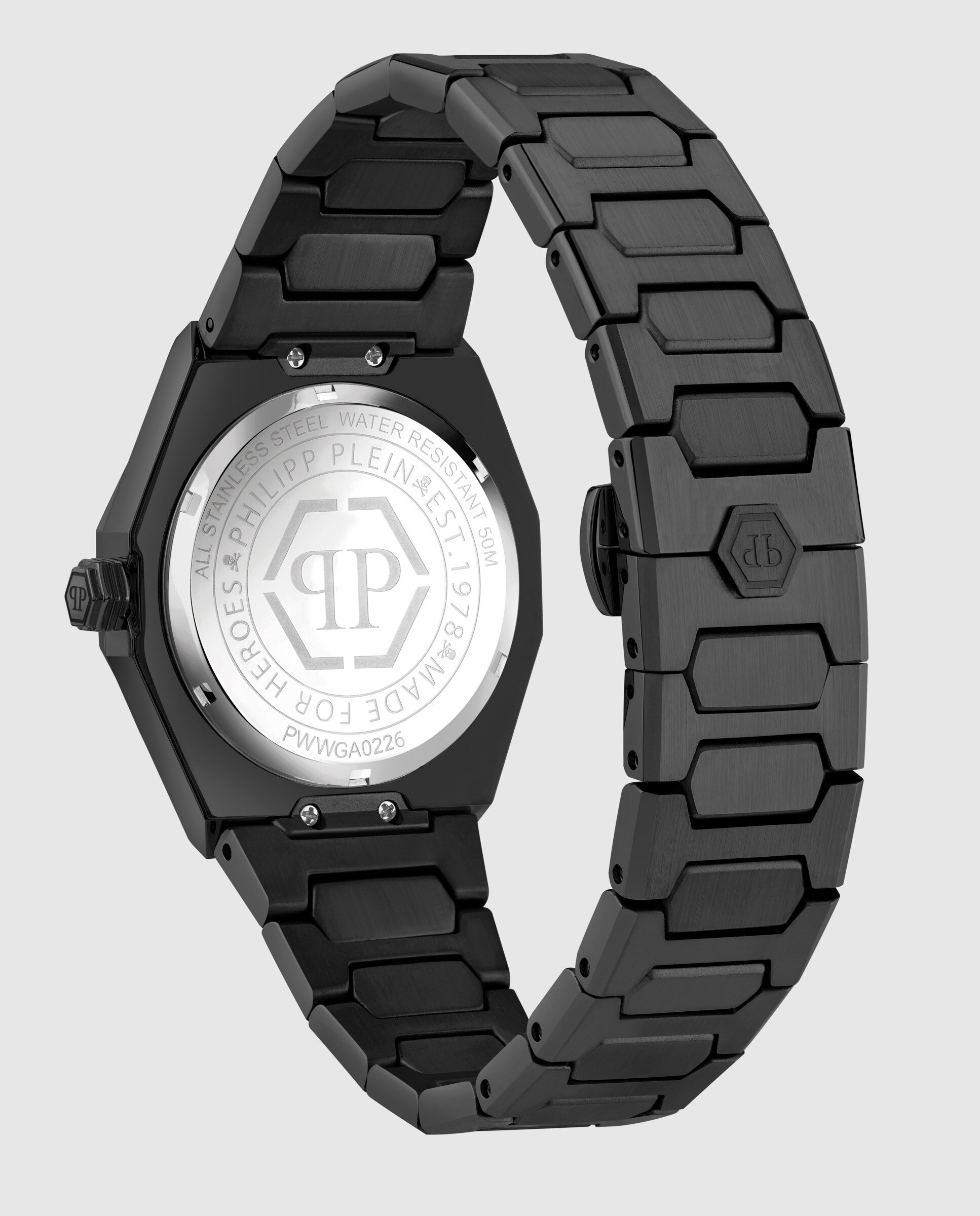 Relógio Plein Deluxe Pwwga0226 de Aço e Bracelete em Preto Preto-3